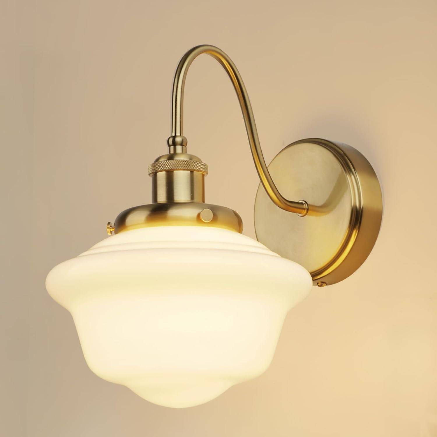 Vintage Gold Wall Sconce Light Hardwired