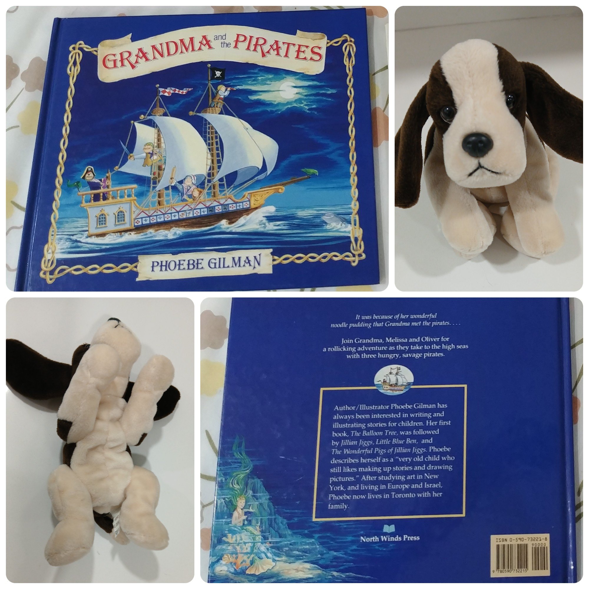 Grandma and the Pirates & Biscuits Plush Bean Puppy