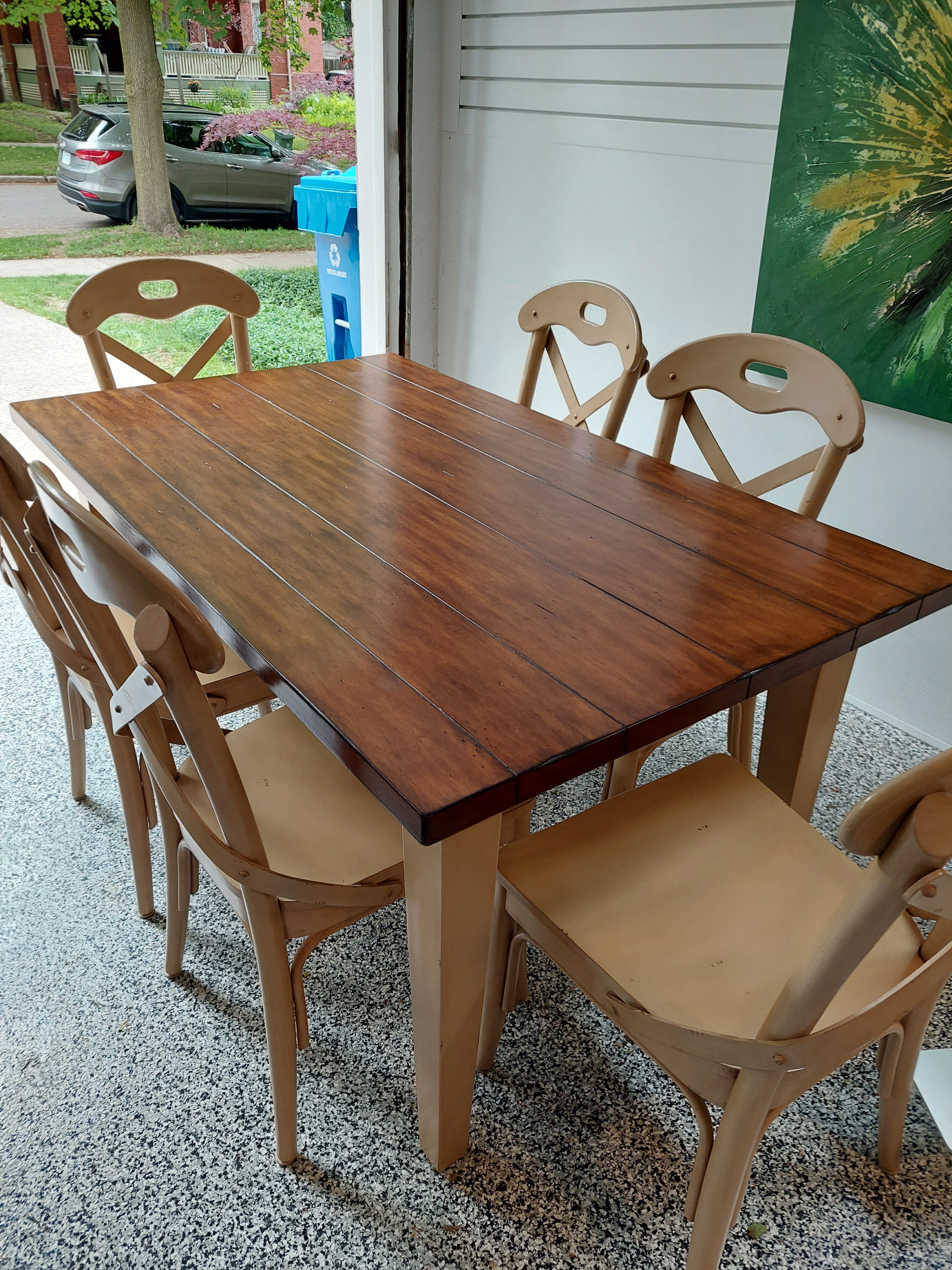 Pier 1 Imports Farmhouse Style Dining Table and Chairs