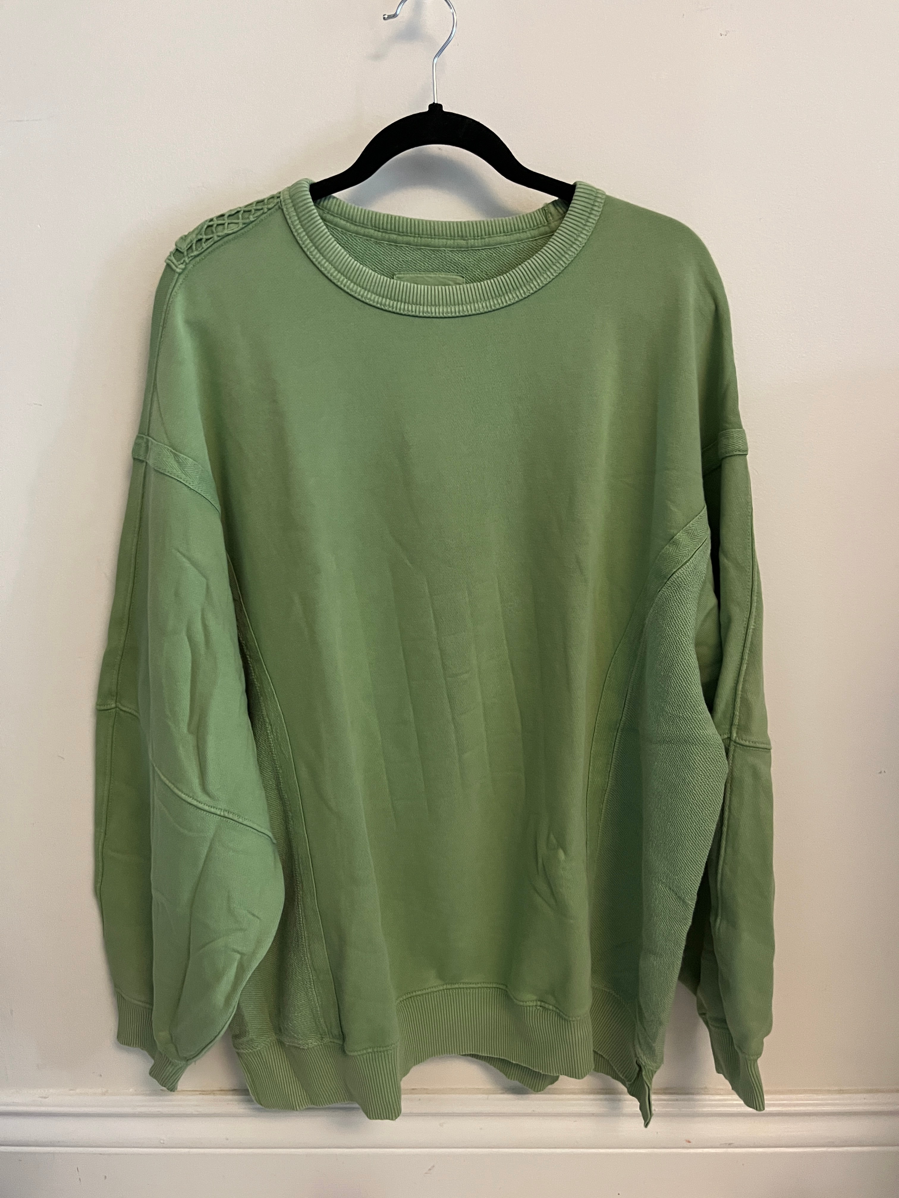 Aerie Green Lace Detail Sweatshirt