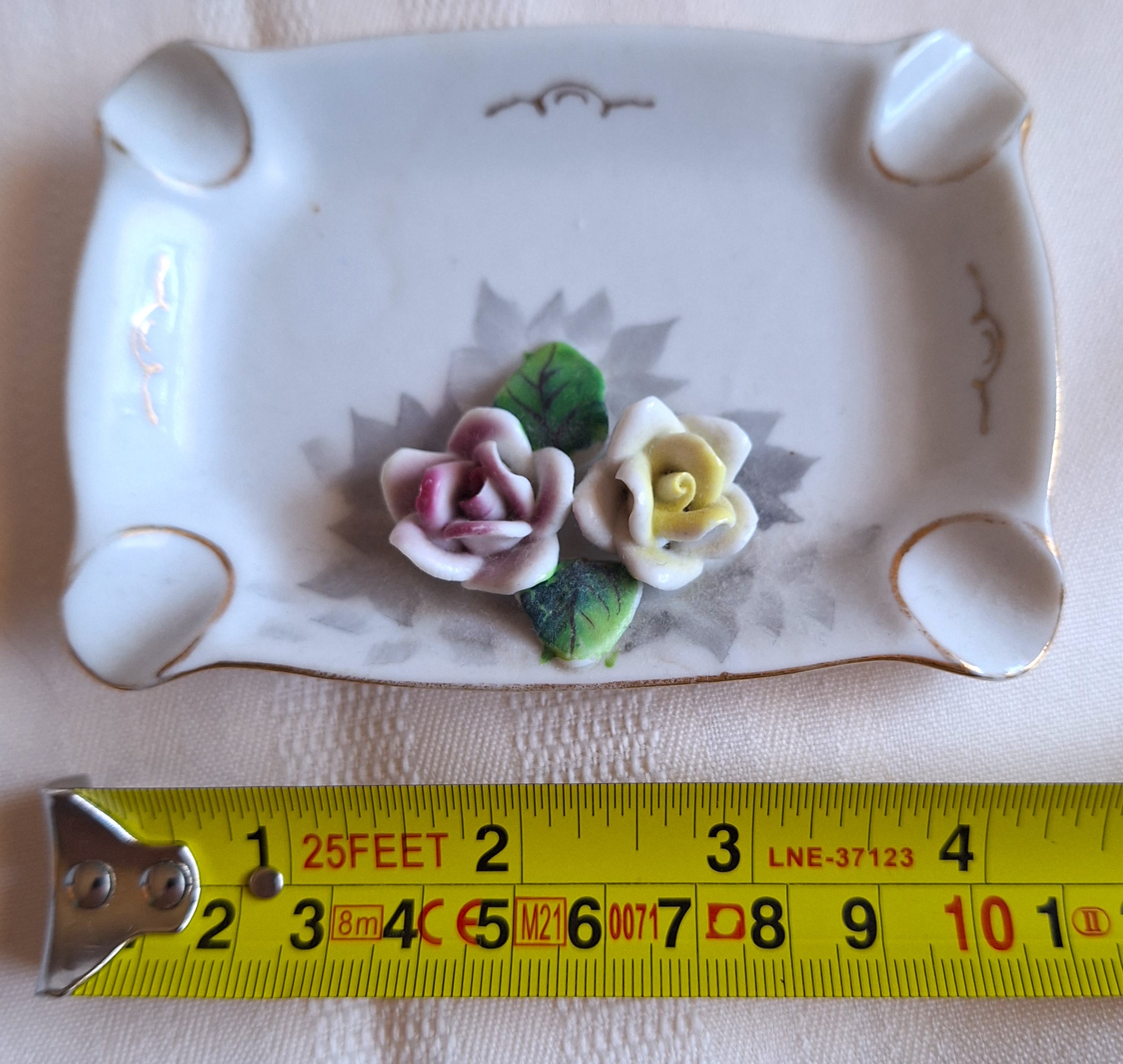Vintage Occupied Japan Ceramic FLORAL ASHTRAY 1945-1952 - photo 5