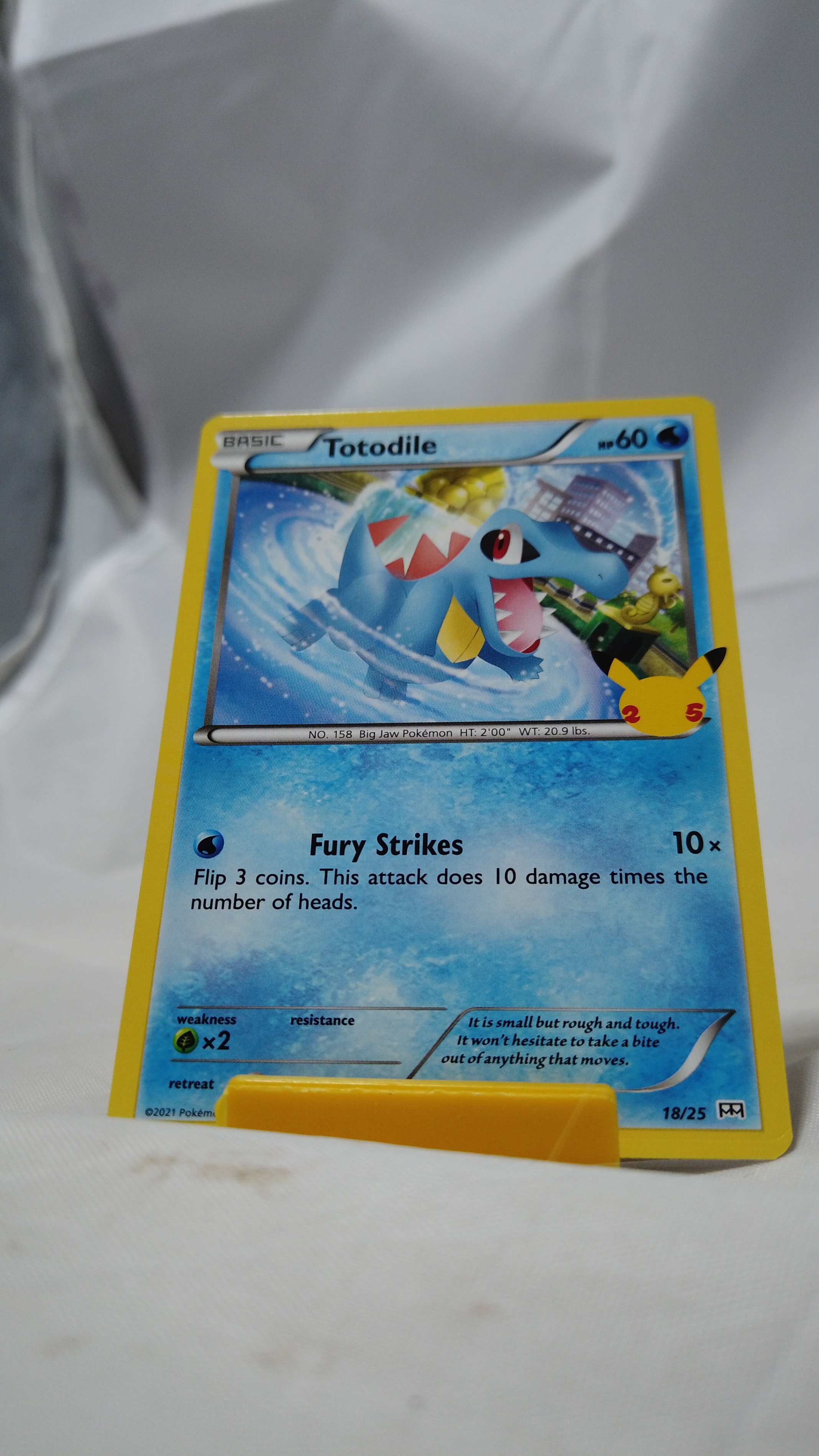 Pokemon Totodile 18/25 McDonald's Collection 2021 None NM