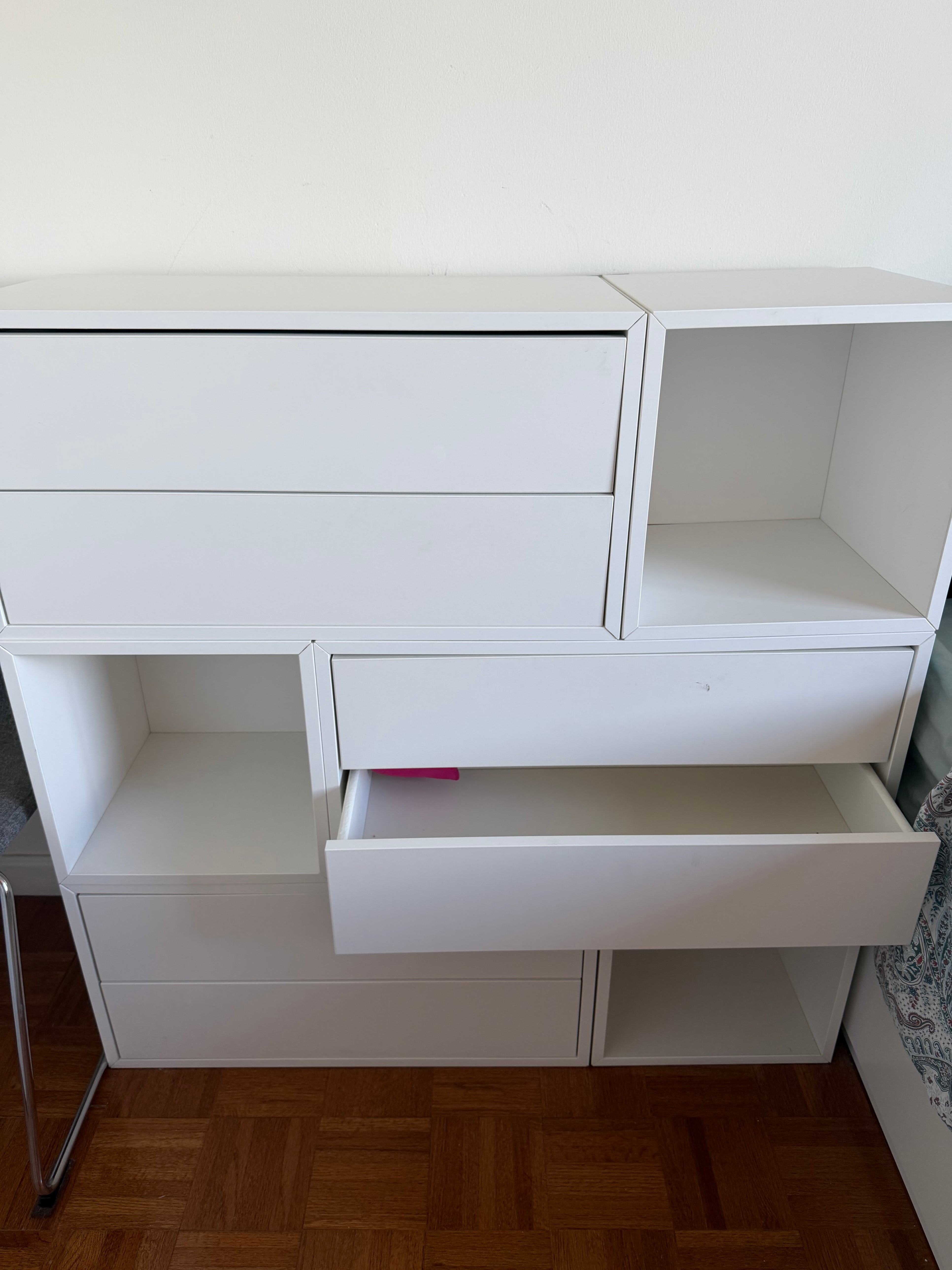 IKEA EKET White Storage Cabinet with Drawers and Shelves - photo 4