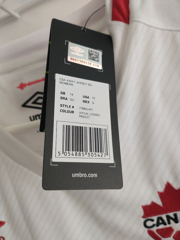 Umbro 2017/2018 Canada Away Jersey - New with Tags - photo 5