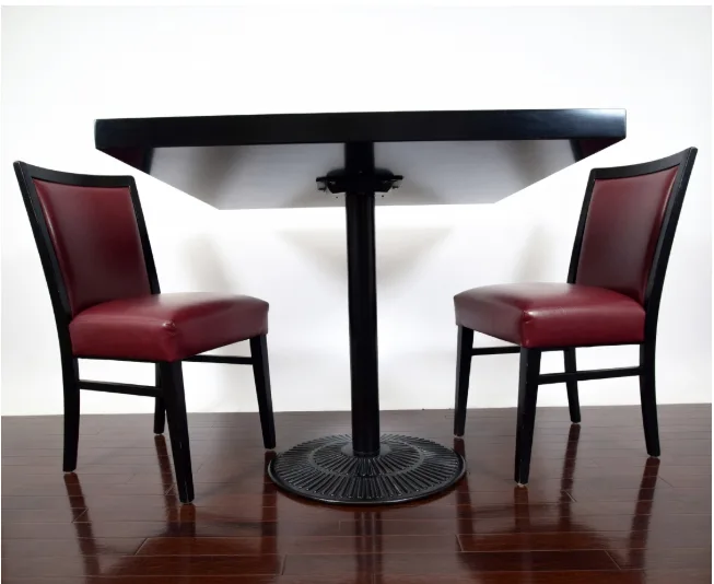36" Black Square Dining / Cafe Table (Sturdy & Great Condition) - photo 2