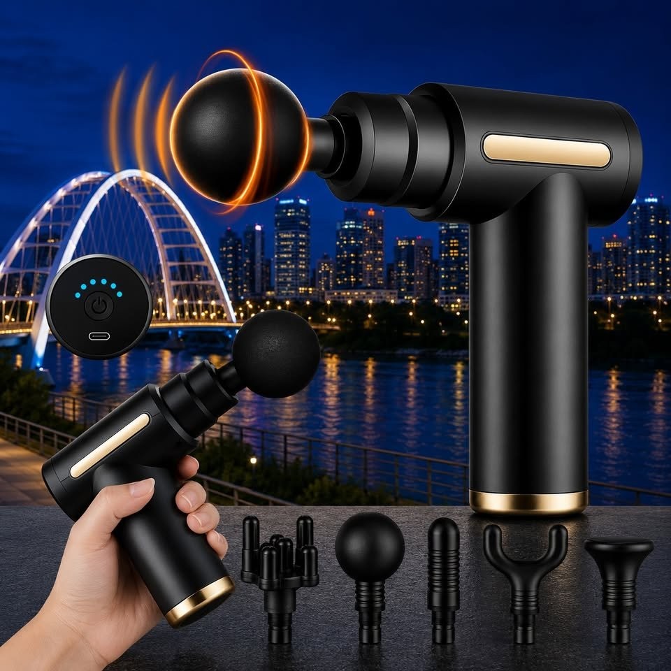 Mini Massage Gun – Deep Tissue Muscle Massager w/ 6 Heads – $20 - photo 2