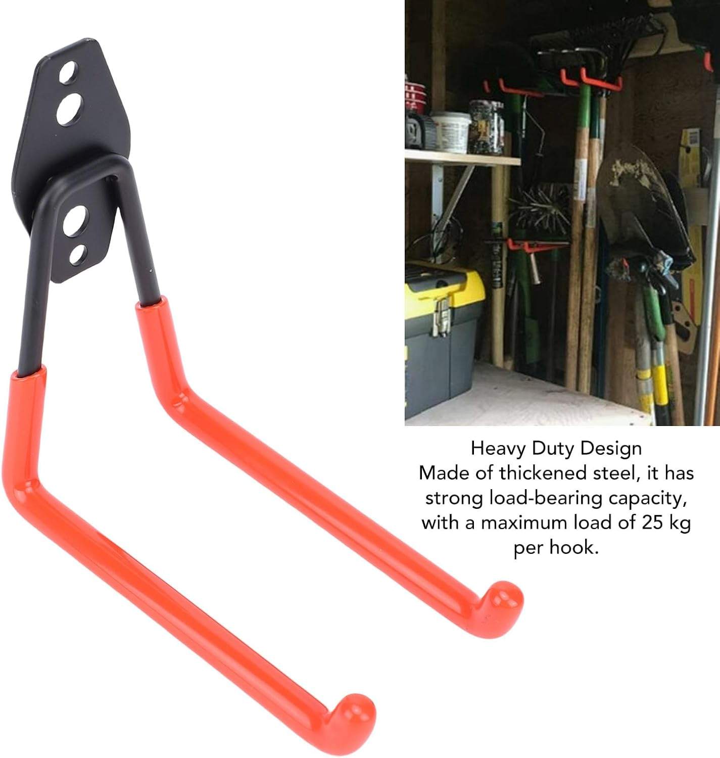 4 pack Garage Tool mount PVC Garage Storage Hook - photo 2