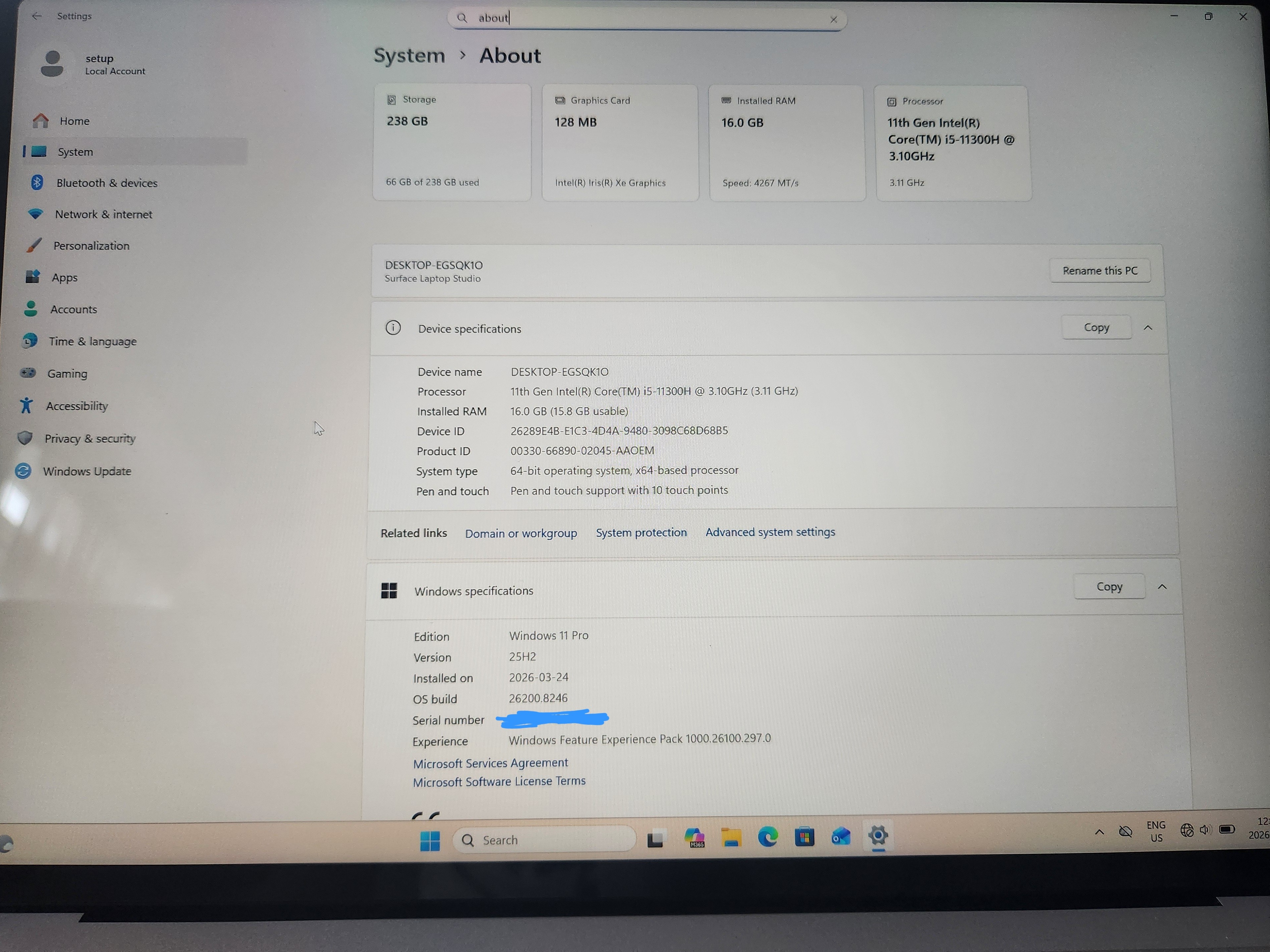 Surface Laptop Studio 1 (i5, 16GB RAM, 256GB SSD) [Model: 1964] - photo 5