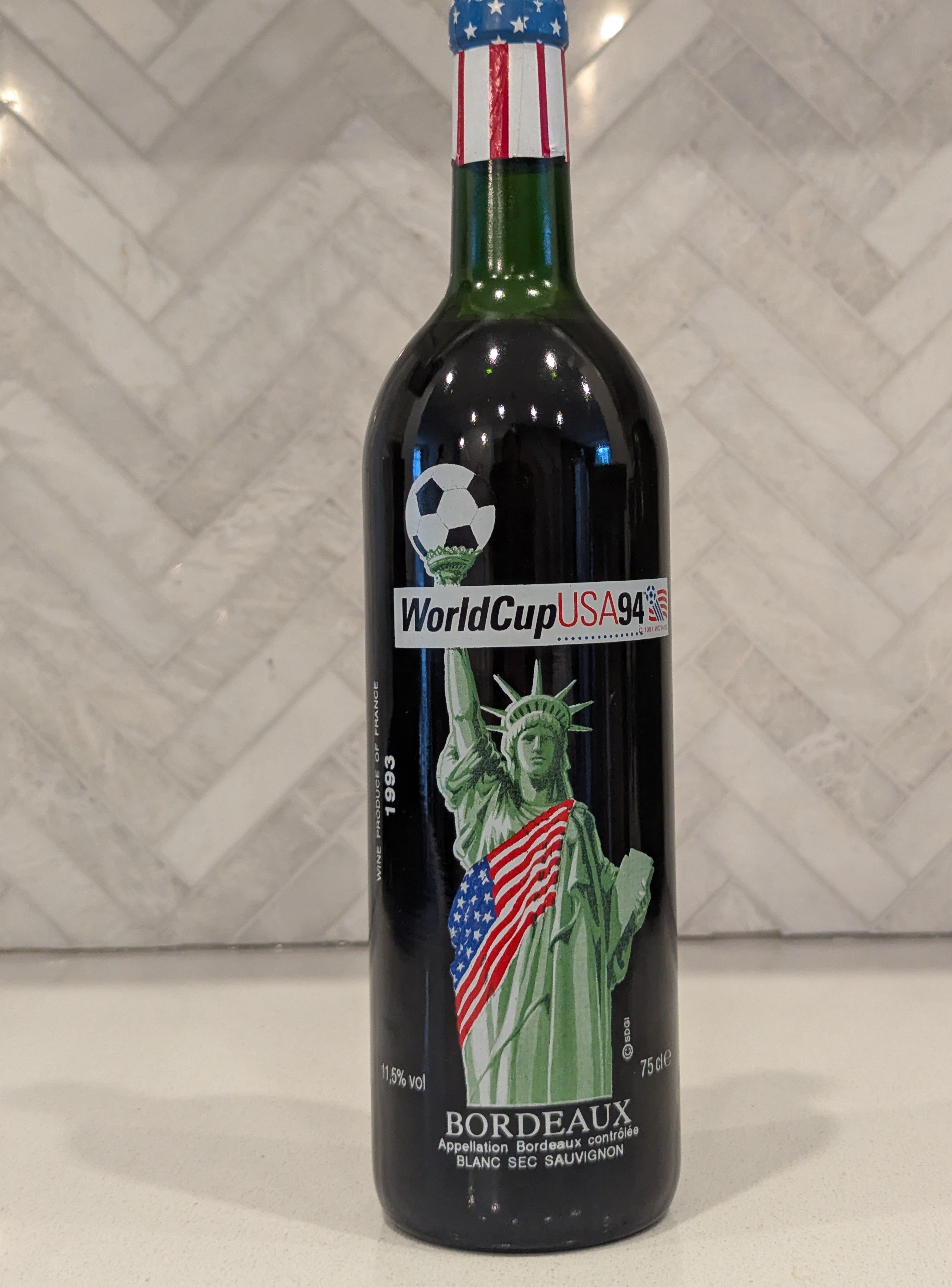 1994 FIFA World Cup USA Liberty Bottle Bordeaux France 1993 - photo 5
