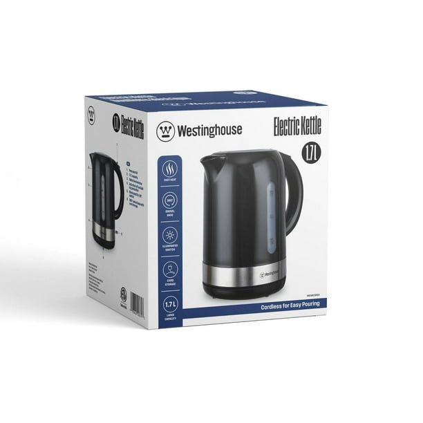 Westinghouse 1.7L Plastic Kettle, Black