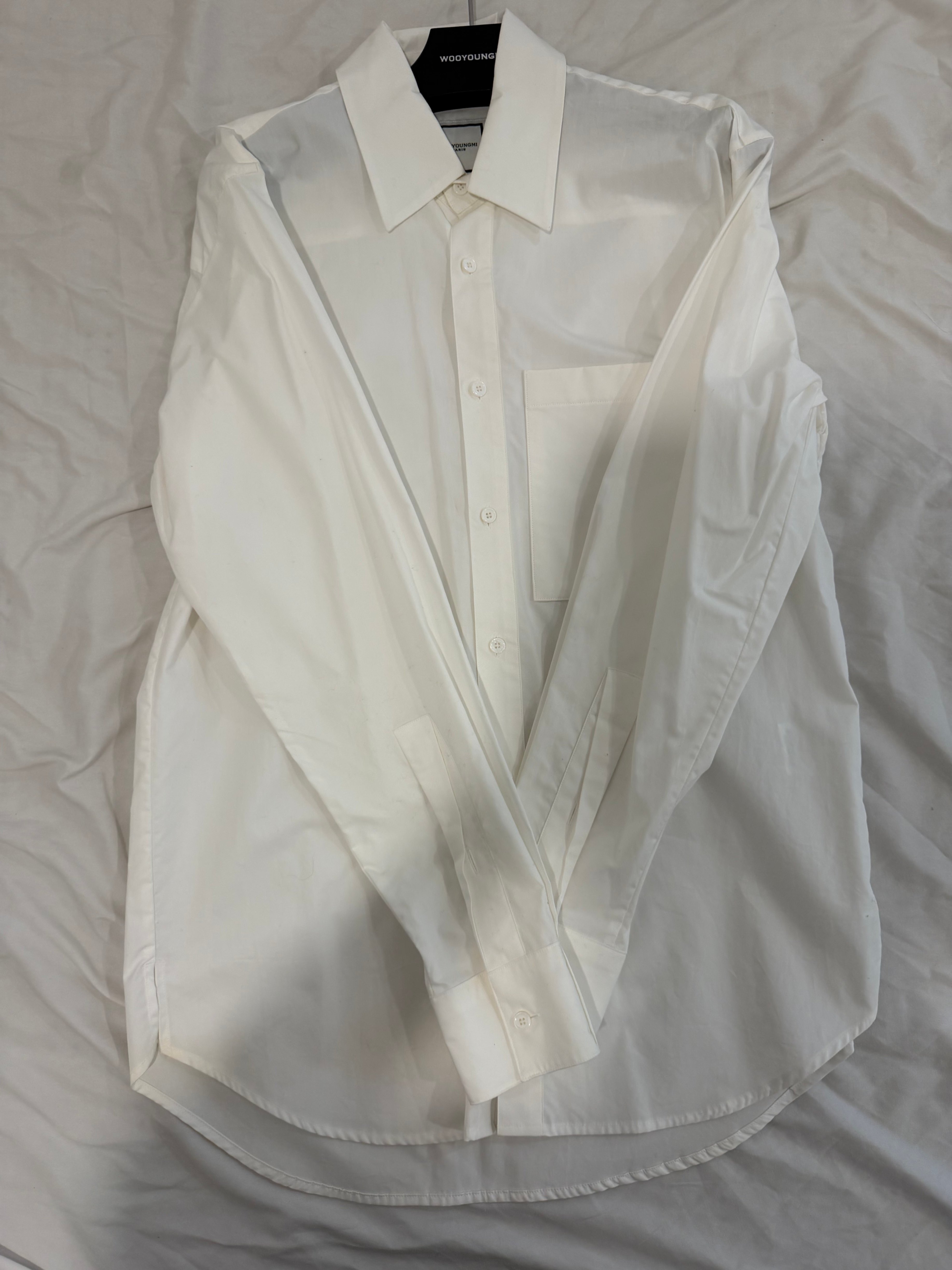 WOOYOUNGMI White Cotton Shirt – Size 44 – Made in Korea - photo 4
