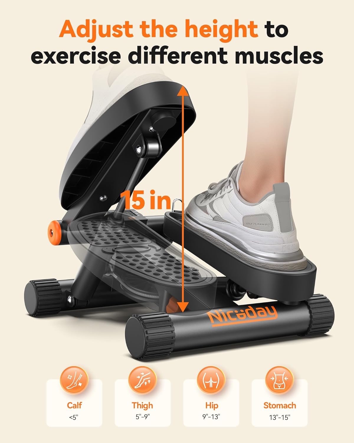 Niceday Mini Stepper with Resistance Bands - photo 3