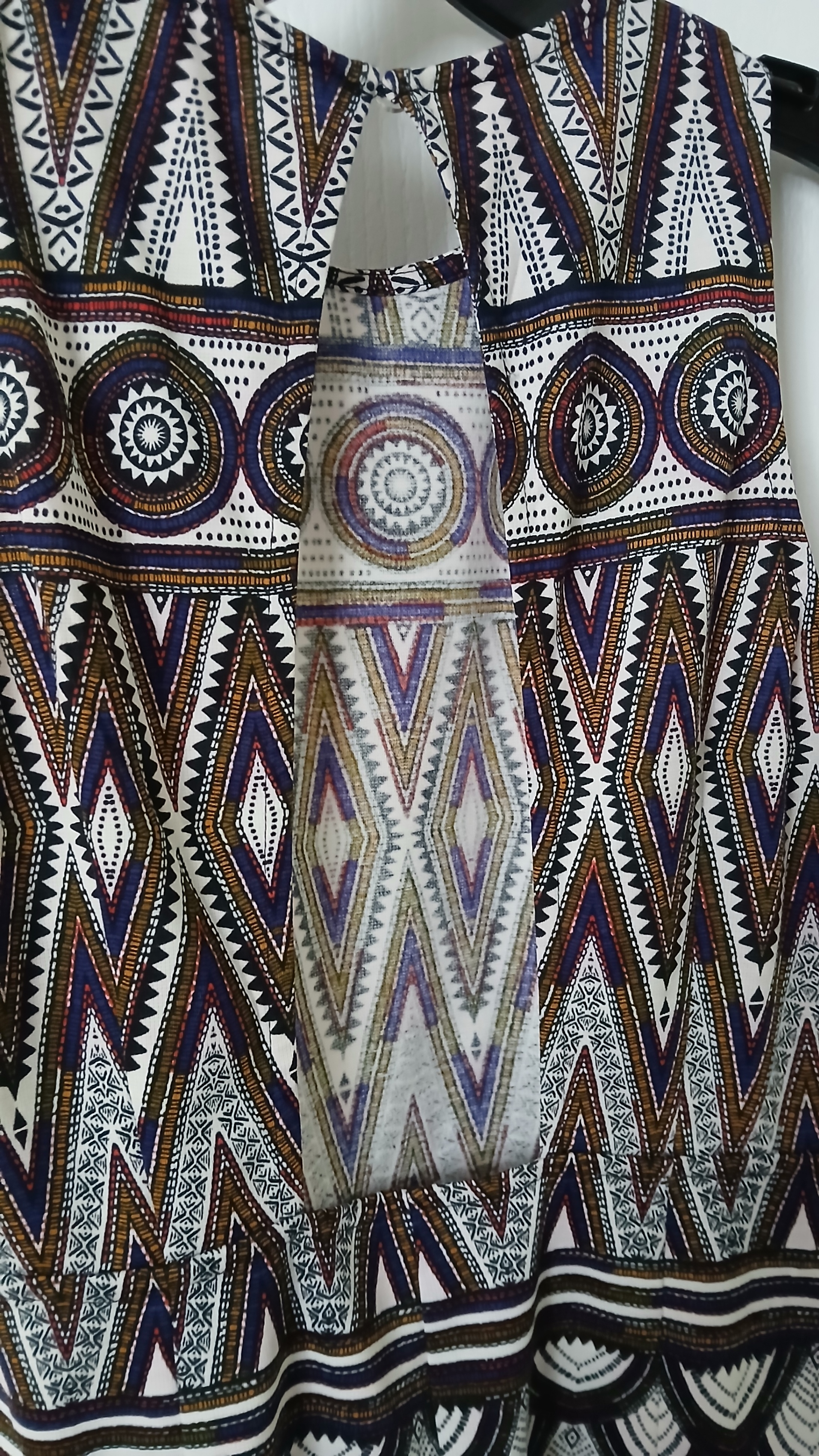 H&M Geometric Patterned Sleeveless Dress Size Small, Like New - photo 3