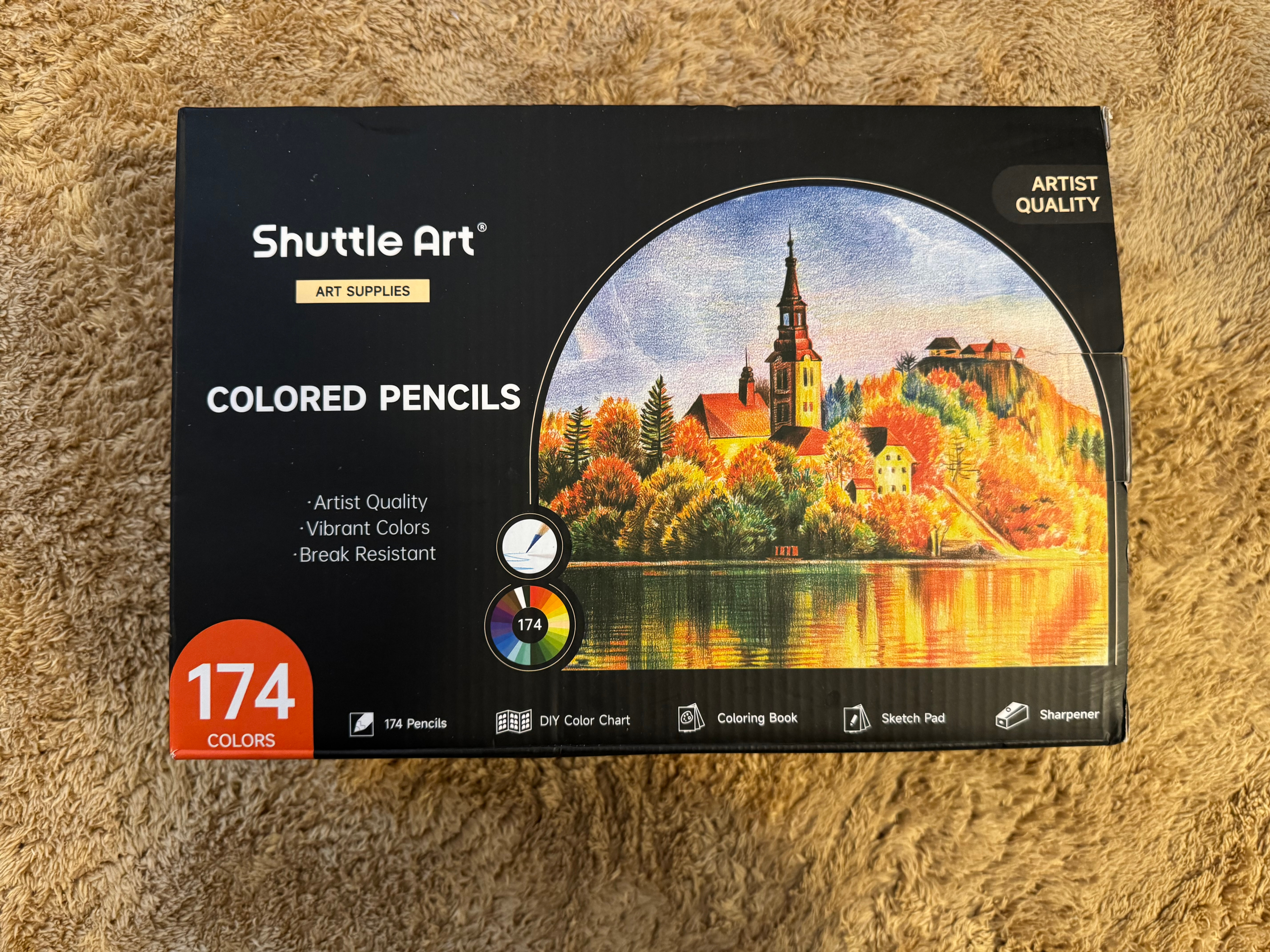 Shuttle Art 174 Colored Pencils Set