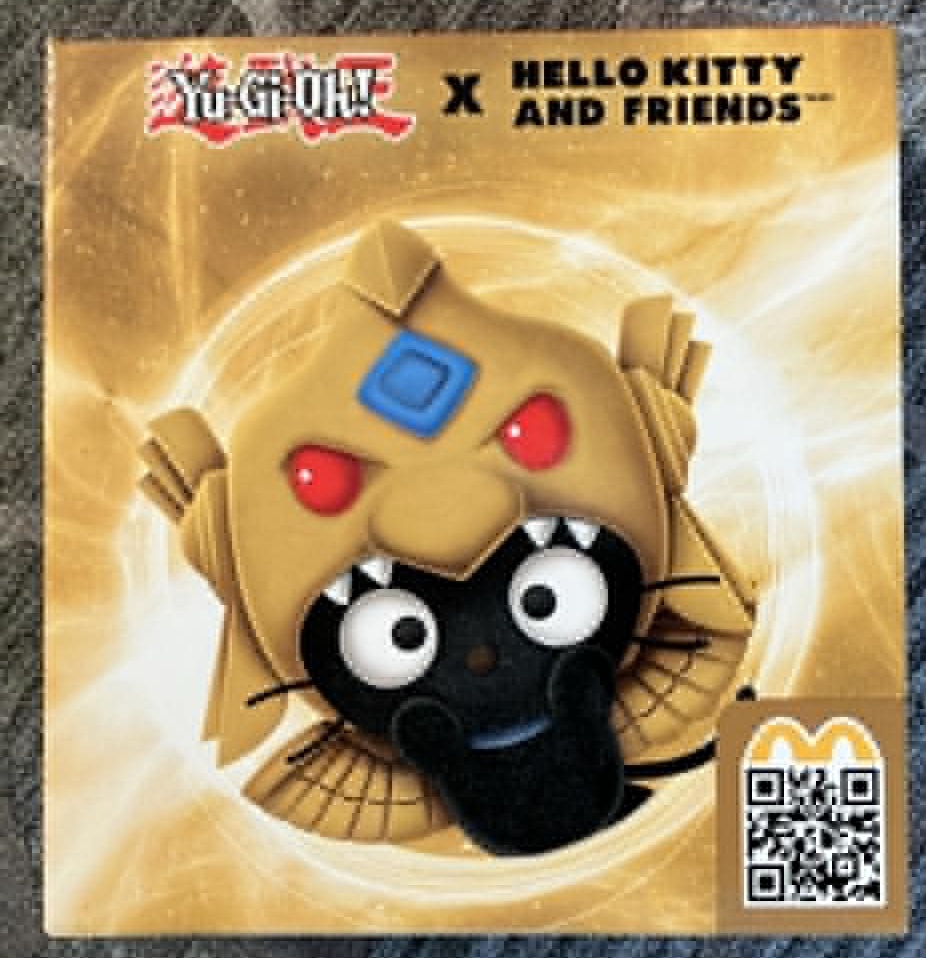 McDonalds Yugioh x Hello Kitty Winged Dragon of Ra x Chococat