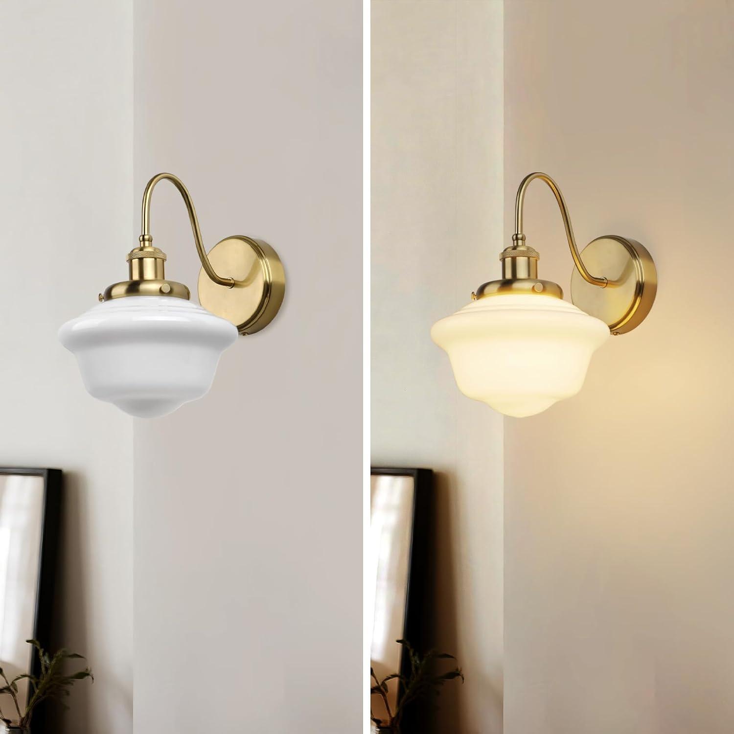 Vintage Gold Wall Sconce Light Hardwired - photo 3