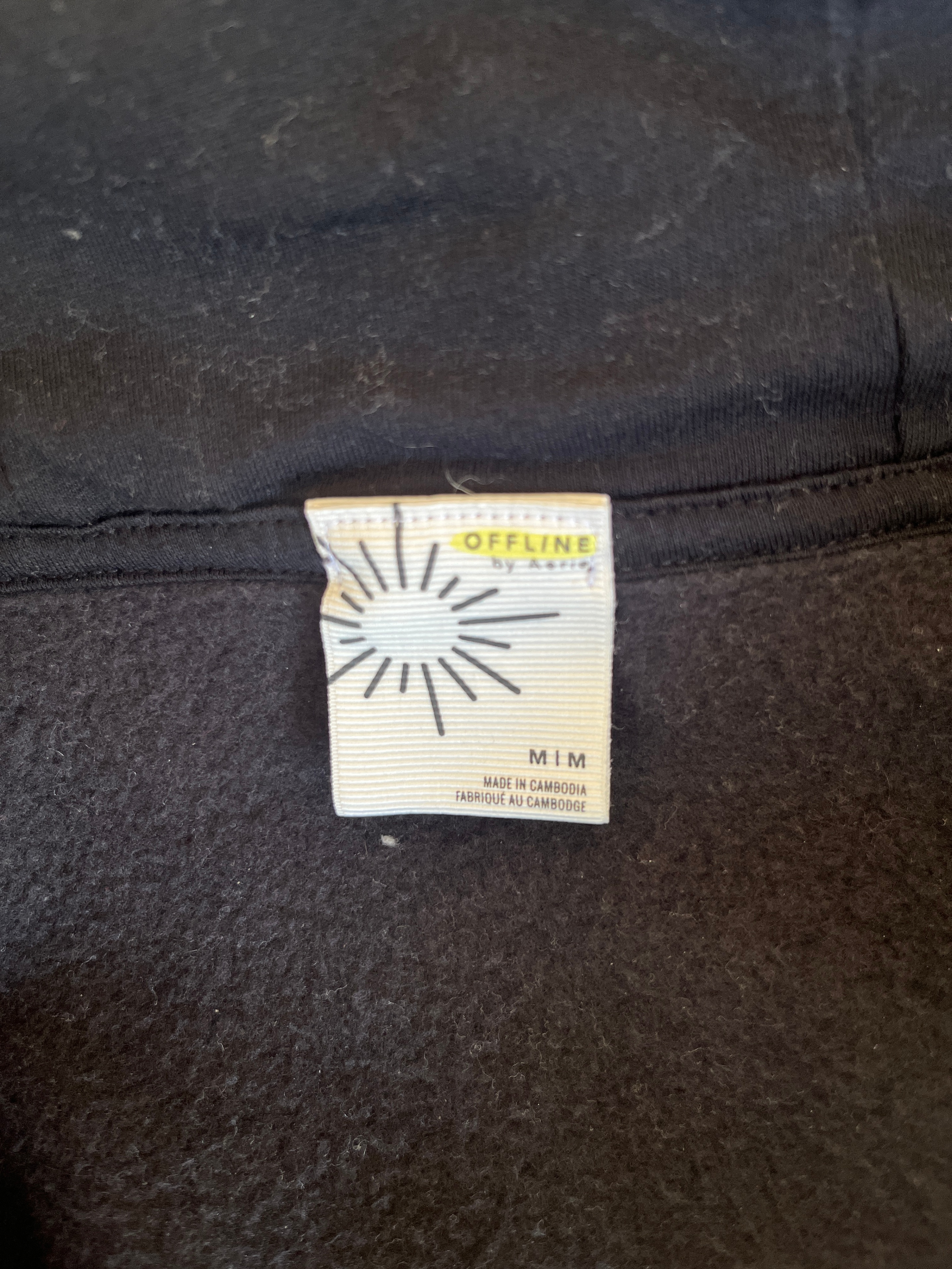 Offline by Aerie Black Snap Neck Hoodie - photo 3