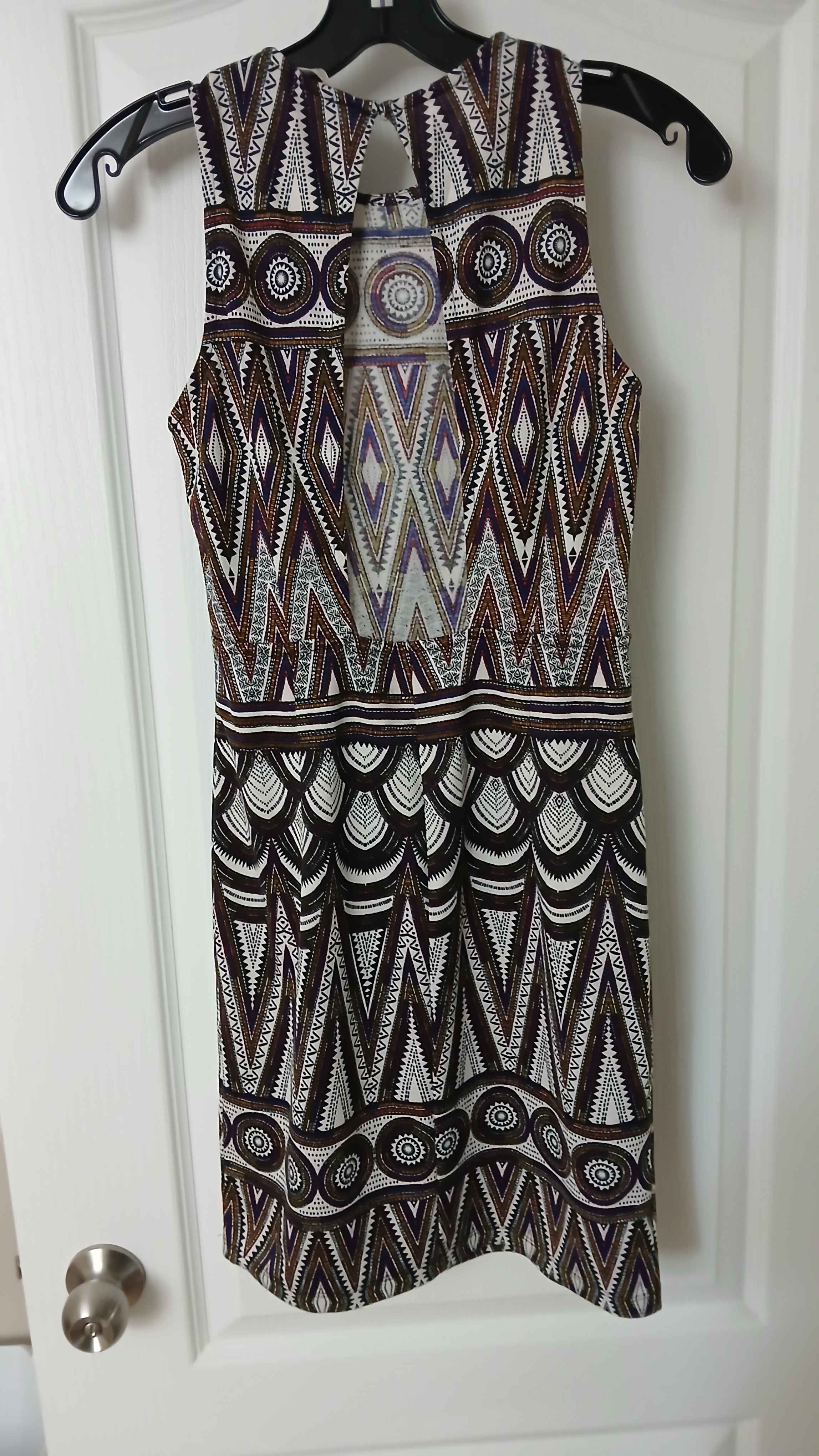 H&M Geometric Patterned Sleeveless Dress Size Small, Like New - photo 2