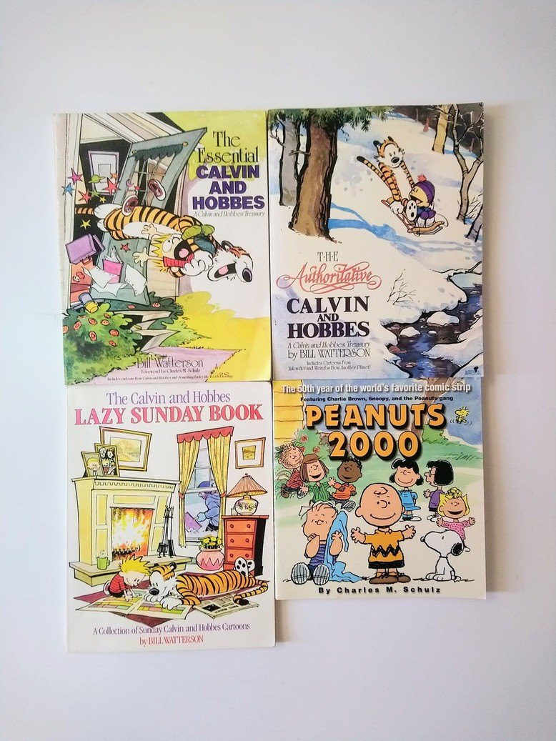 Calvin and Hobbes & Peanuts books!