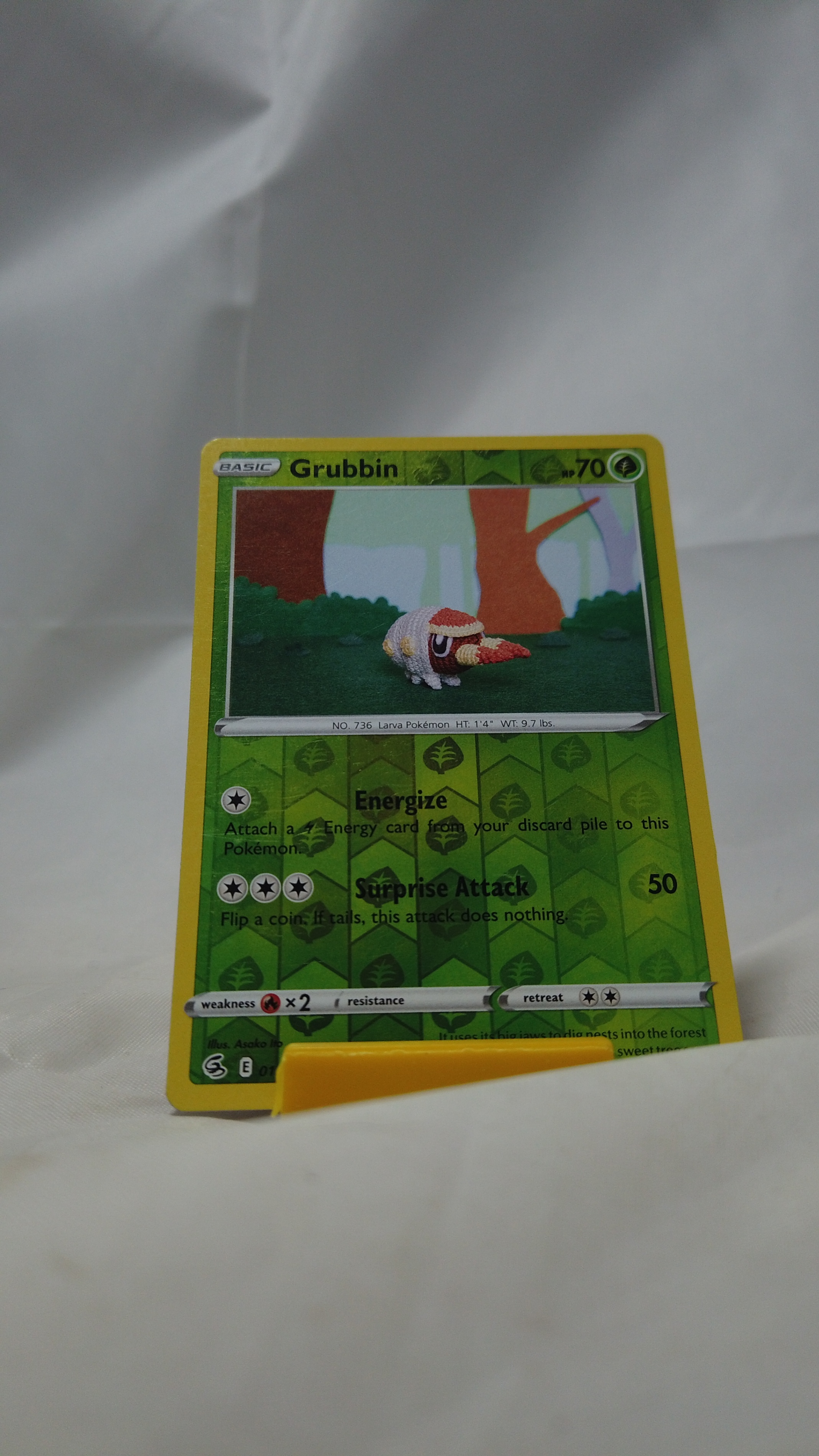 Pokemon Grubbin 18/264 Fusion Strike Card Common Reverse Holo P