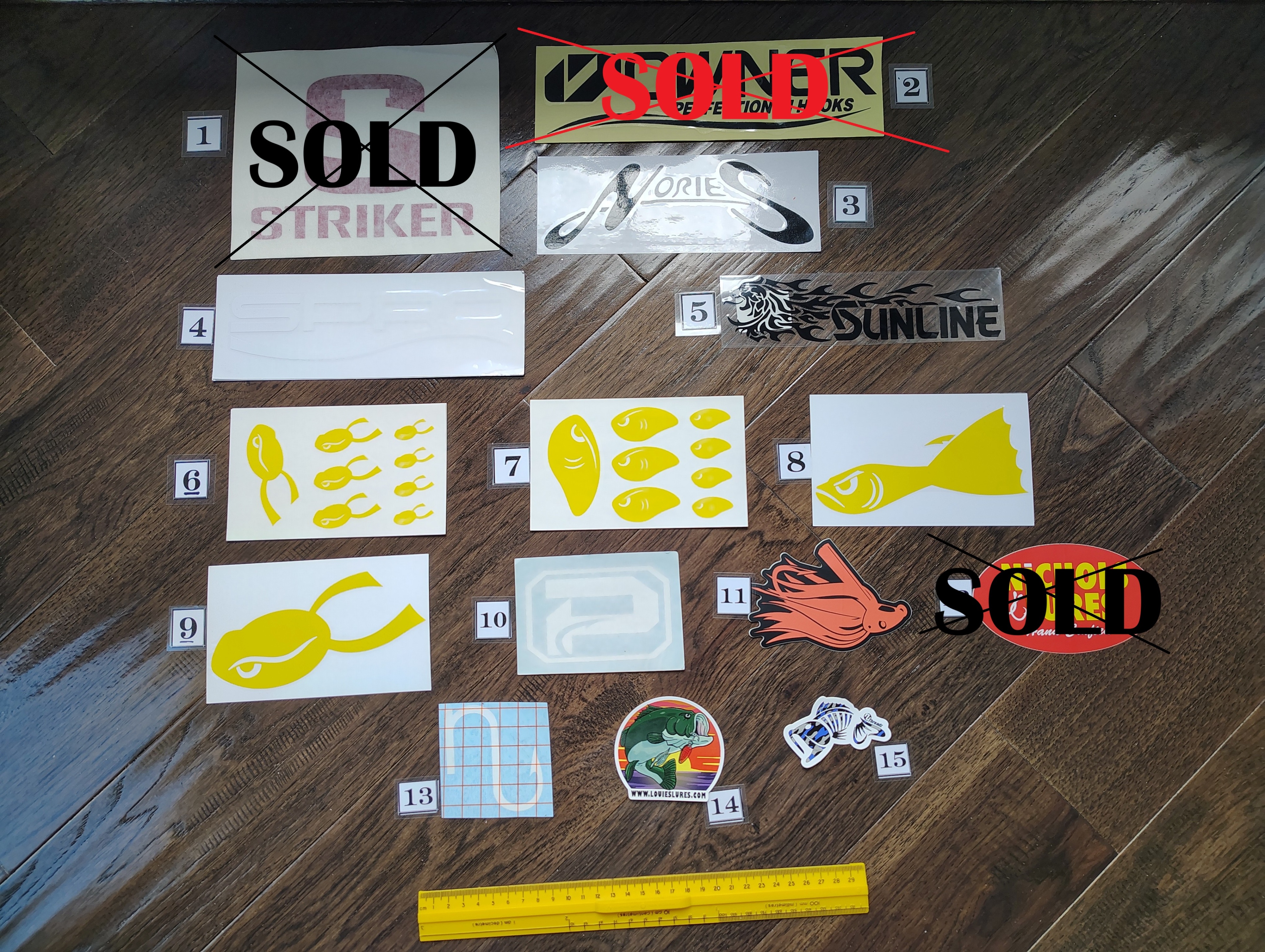 BRAND NEW Various Fishing Decals Stickers for Boat Car Truck ATV