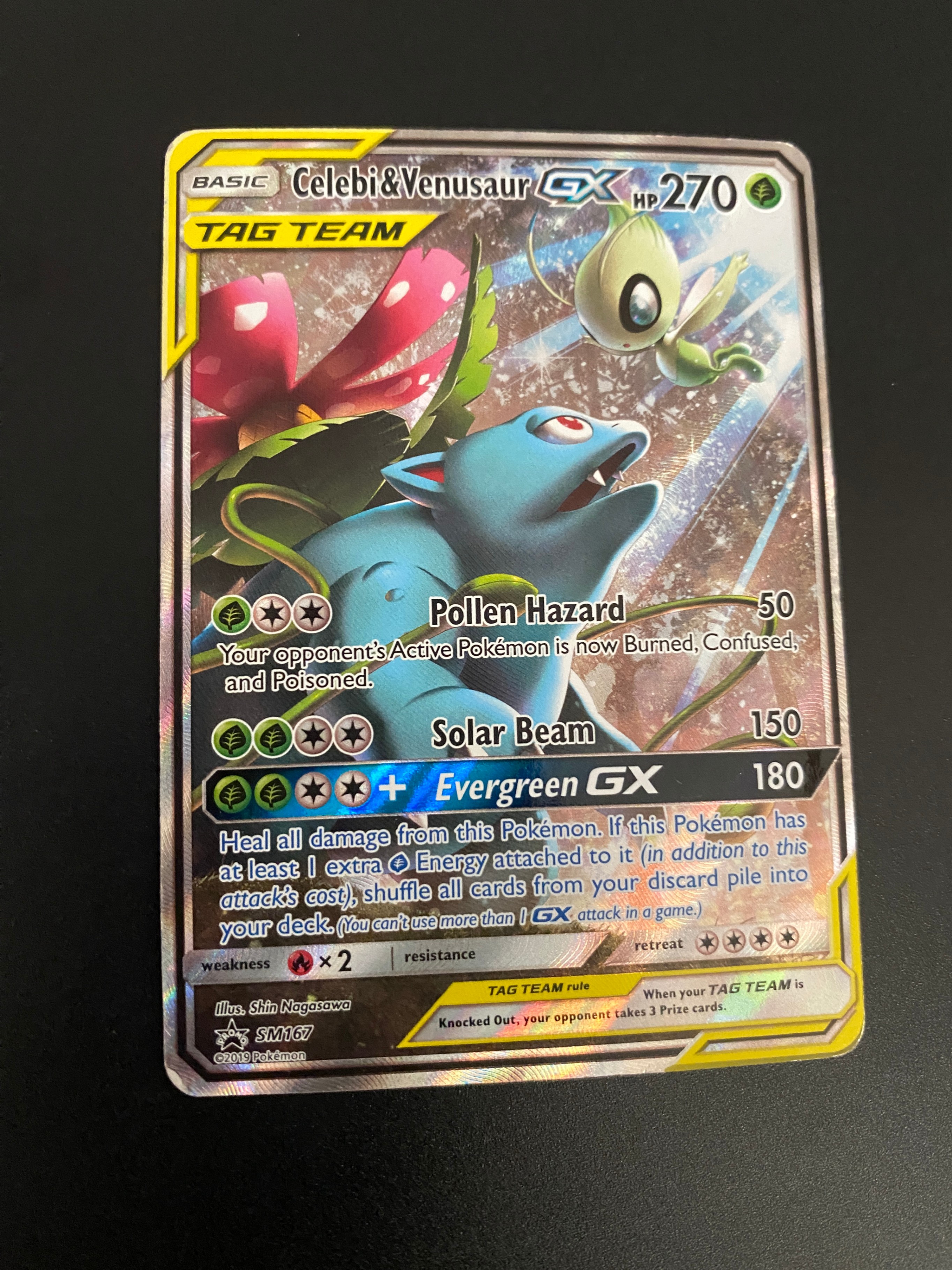 Pokemon Celebi & Venusaur GX TAG TEAM - SM167 - SM Black Star Pr