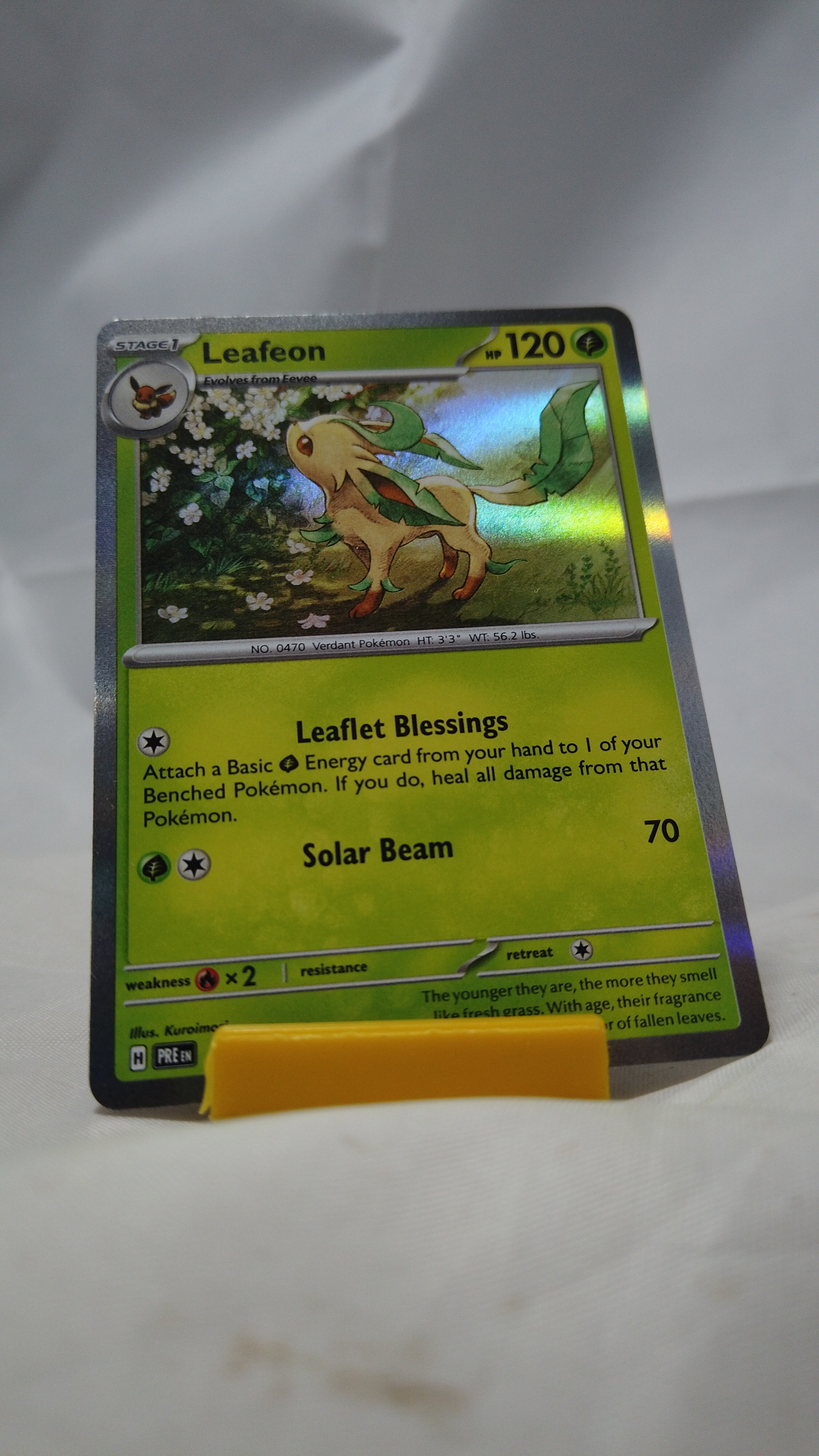 Pokemon Leafeon 5/131 Prismatic Evolutions Card Rare Holo NM