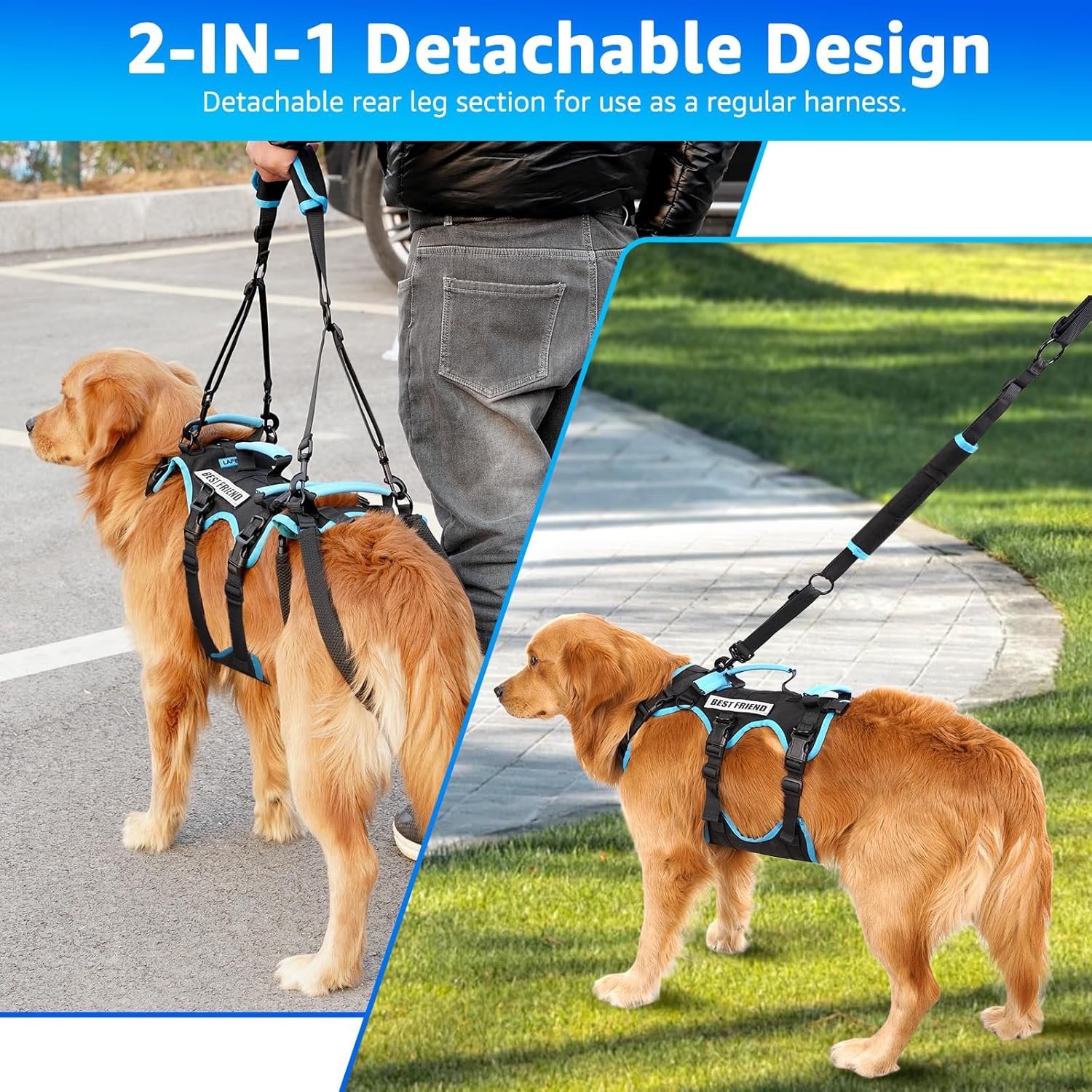 2-in-1 Detachable Dog Support Harness - photo 5