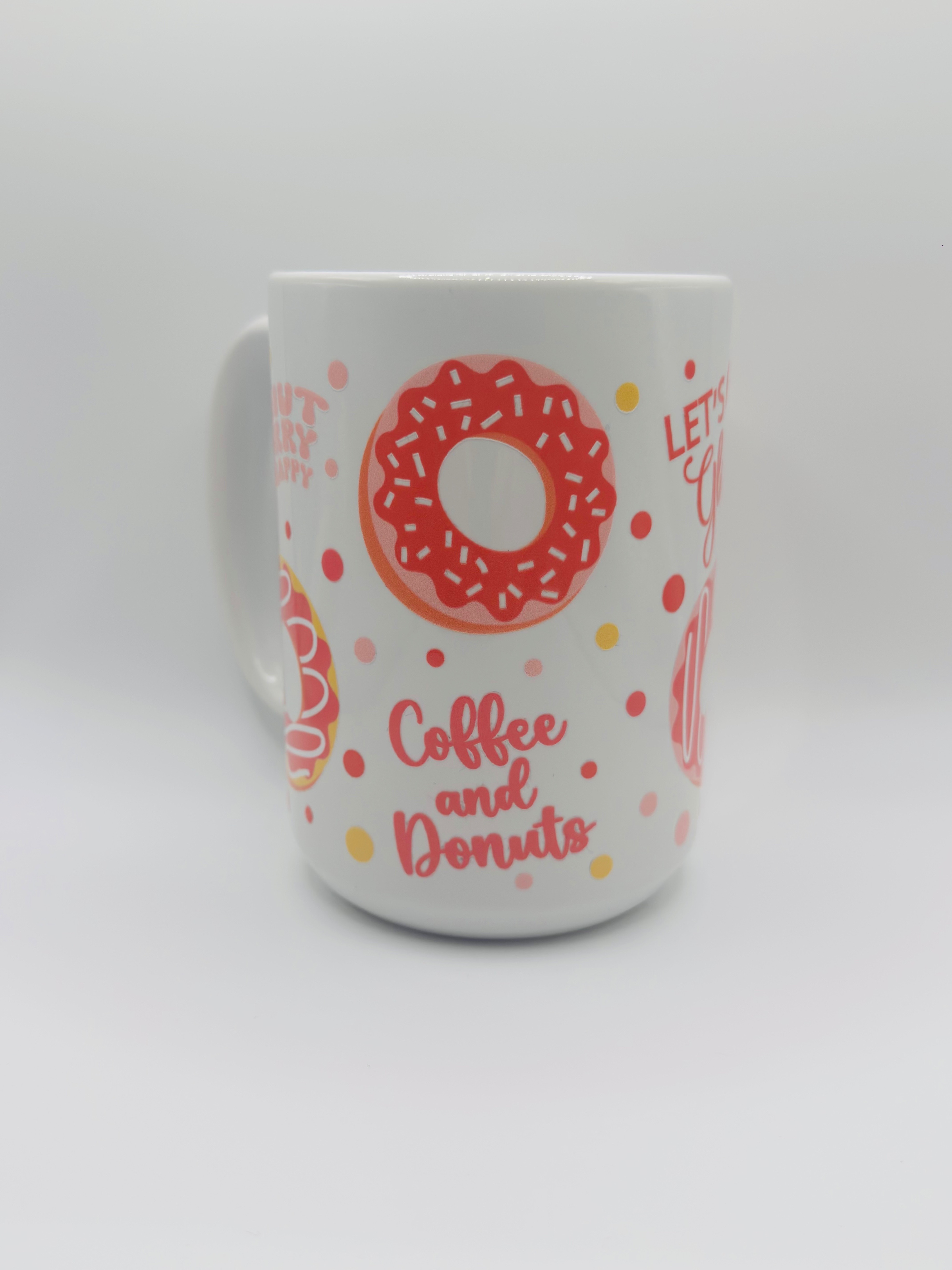 Coffee & Donuts Ceramic Mug – Cute Donut Lover Coffee Cup - photo 2