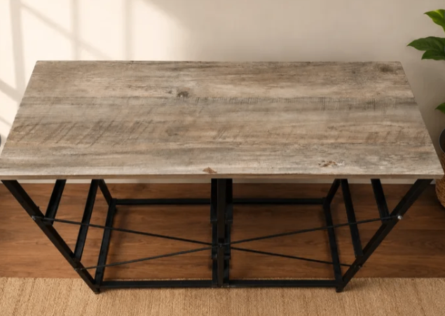 Rustic Wood Grain Folding Desk