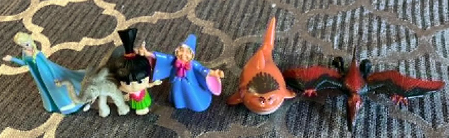 Small Toy Figures 3 are Disney - 2 Inches