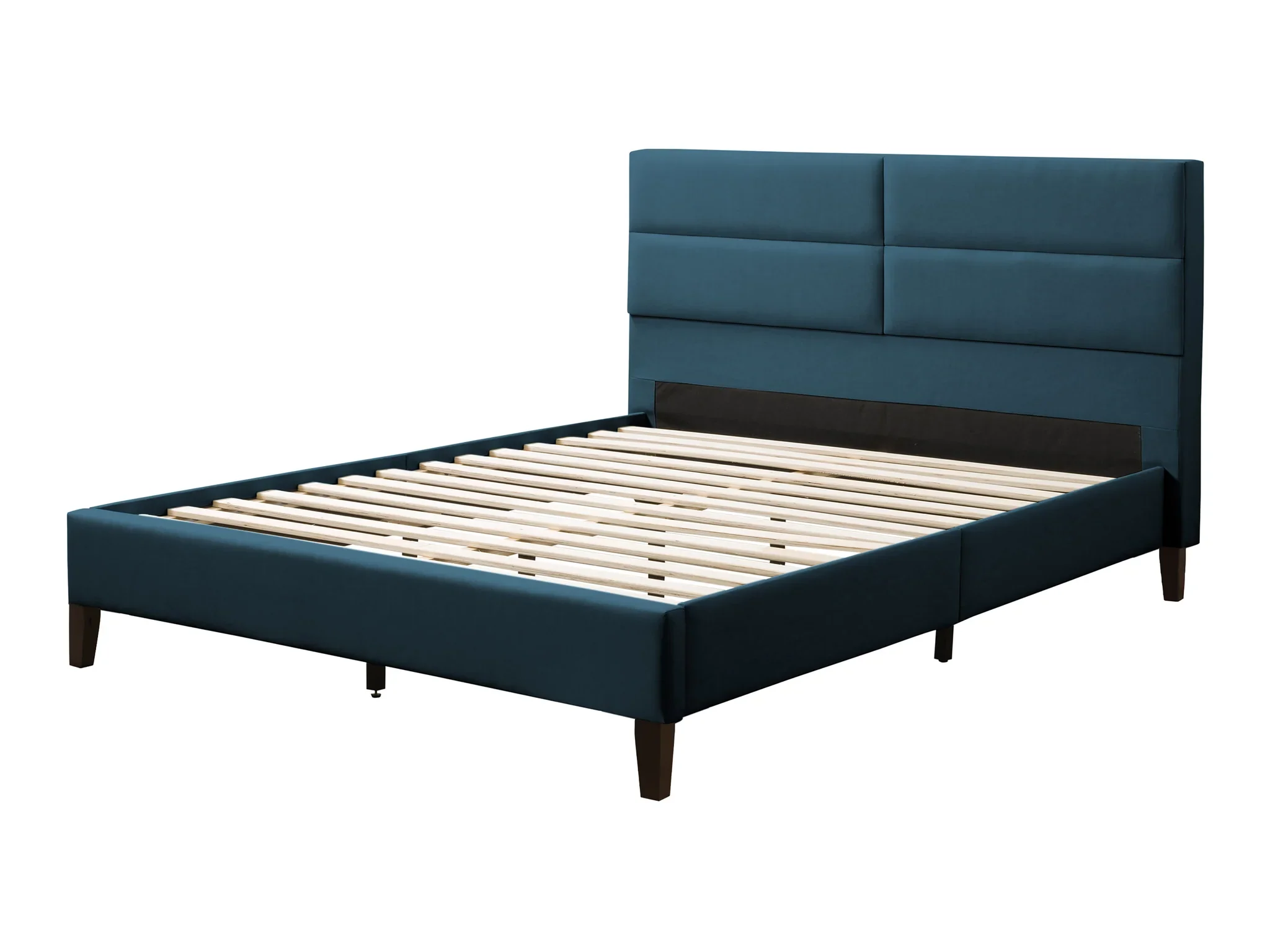 Ocean Blue Queen Platform Bed | No Box Spring Required | BNIB - photo 3