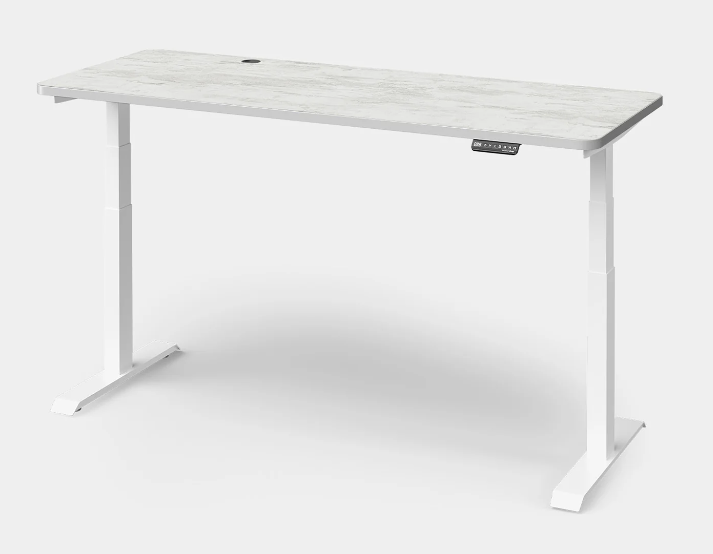 MotionGrey Standing Desk White Marble Top (Large Tabletop)