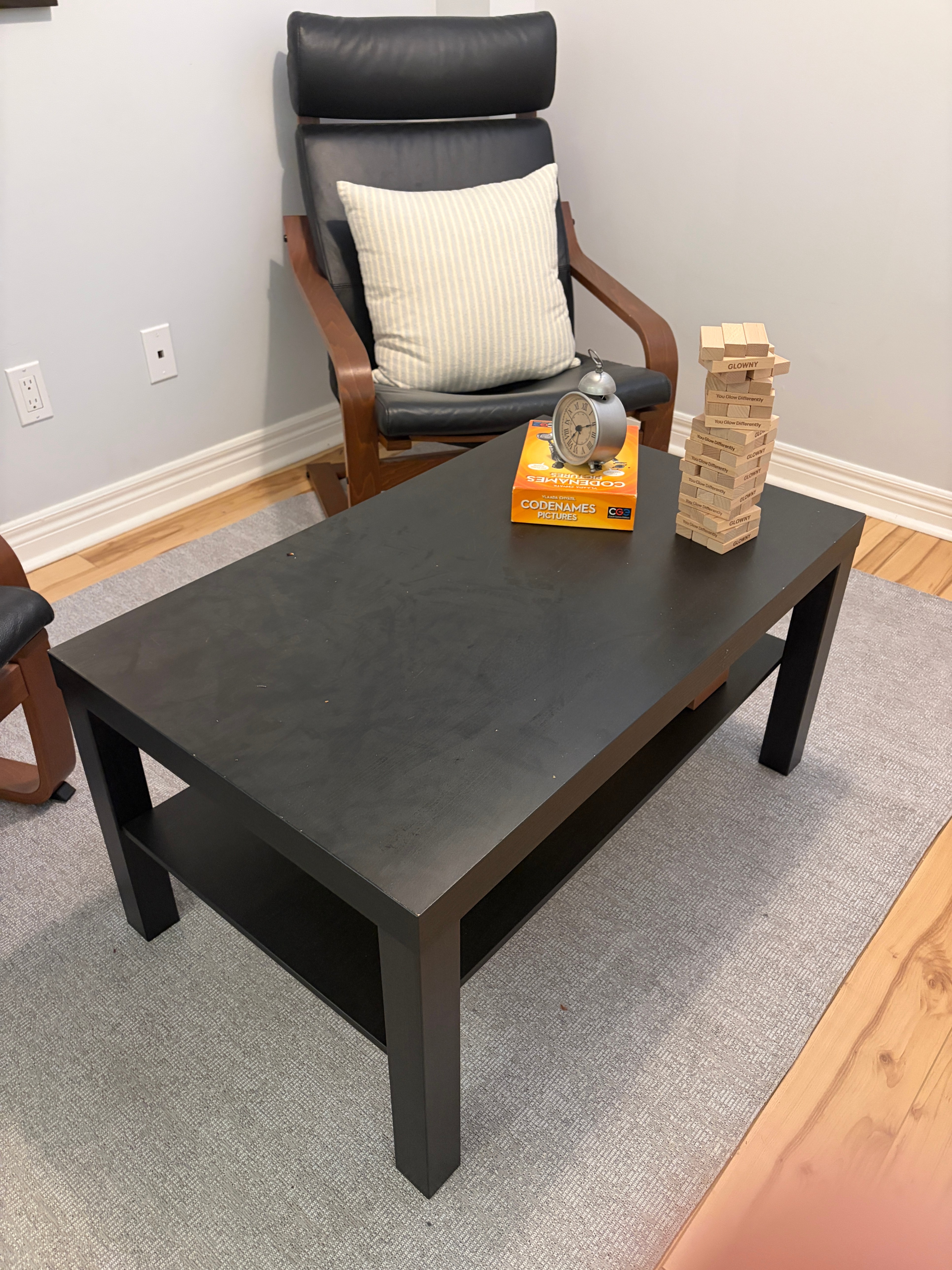Ikea LACK Coffee table, black-brown with Shelf - photo 2