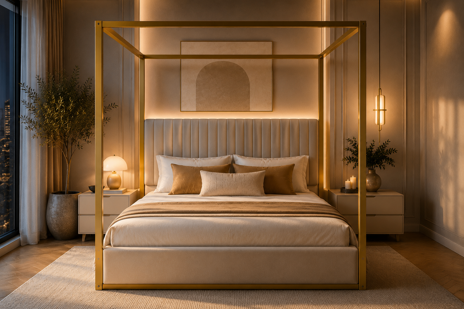 Luxury Queen Velvet Bed Frame – Brand New