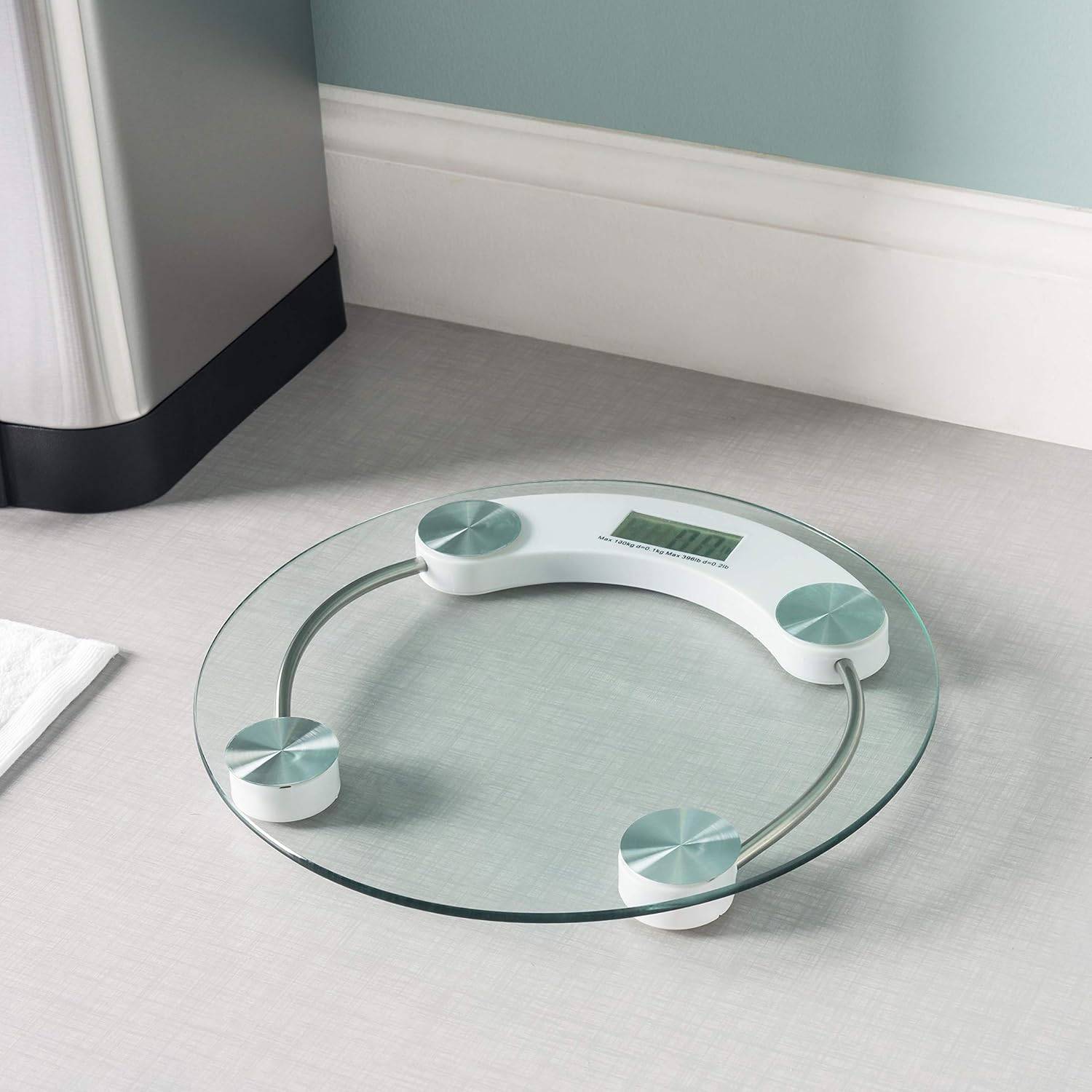 Round Digital Bathroom Scale – Modern Glass - photo 2