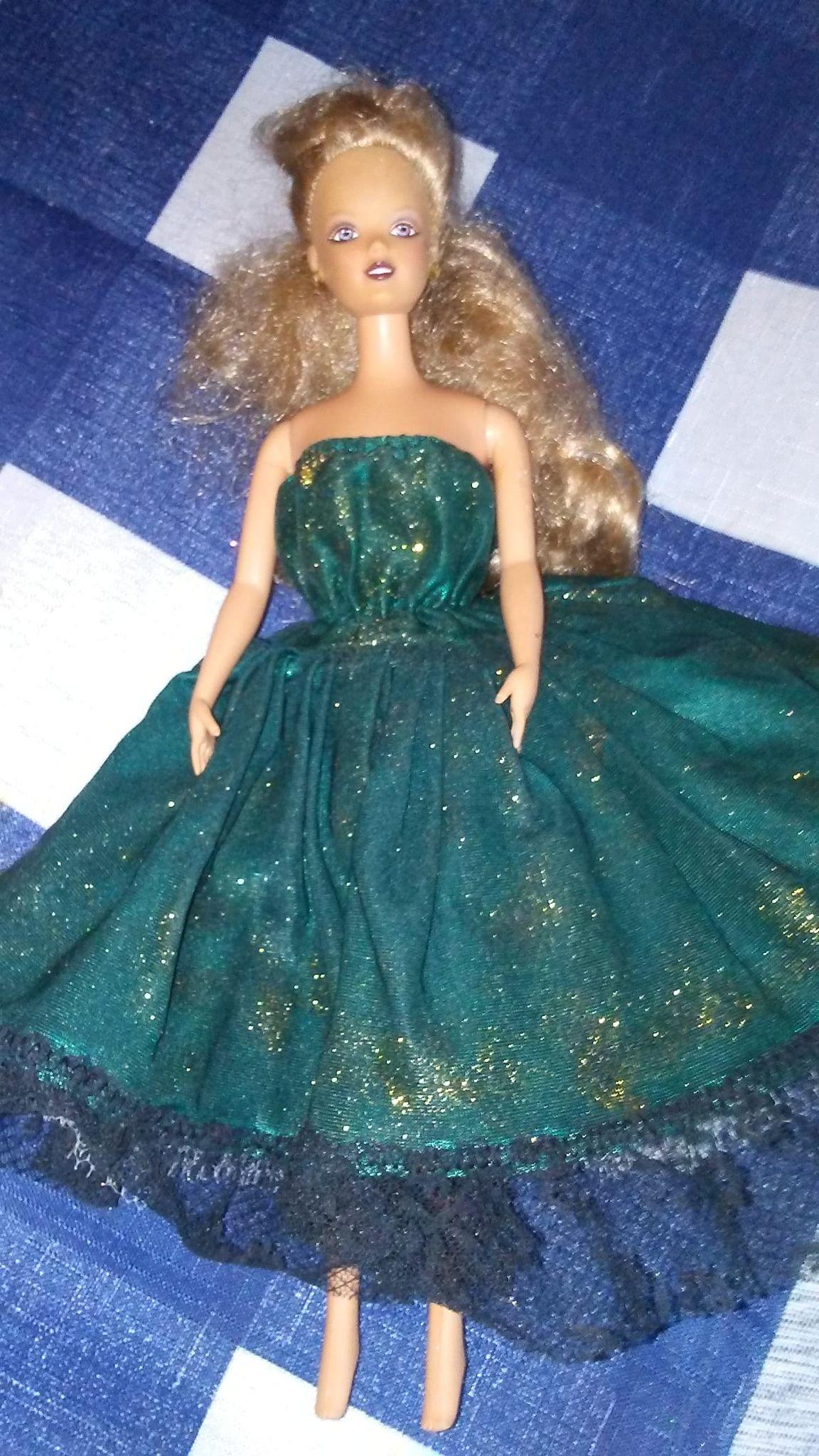 Doll Green Dress - 12 Inches