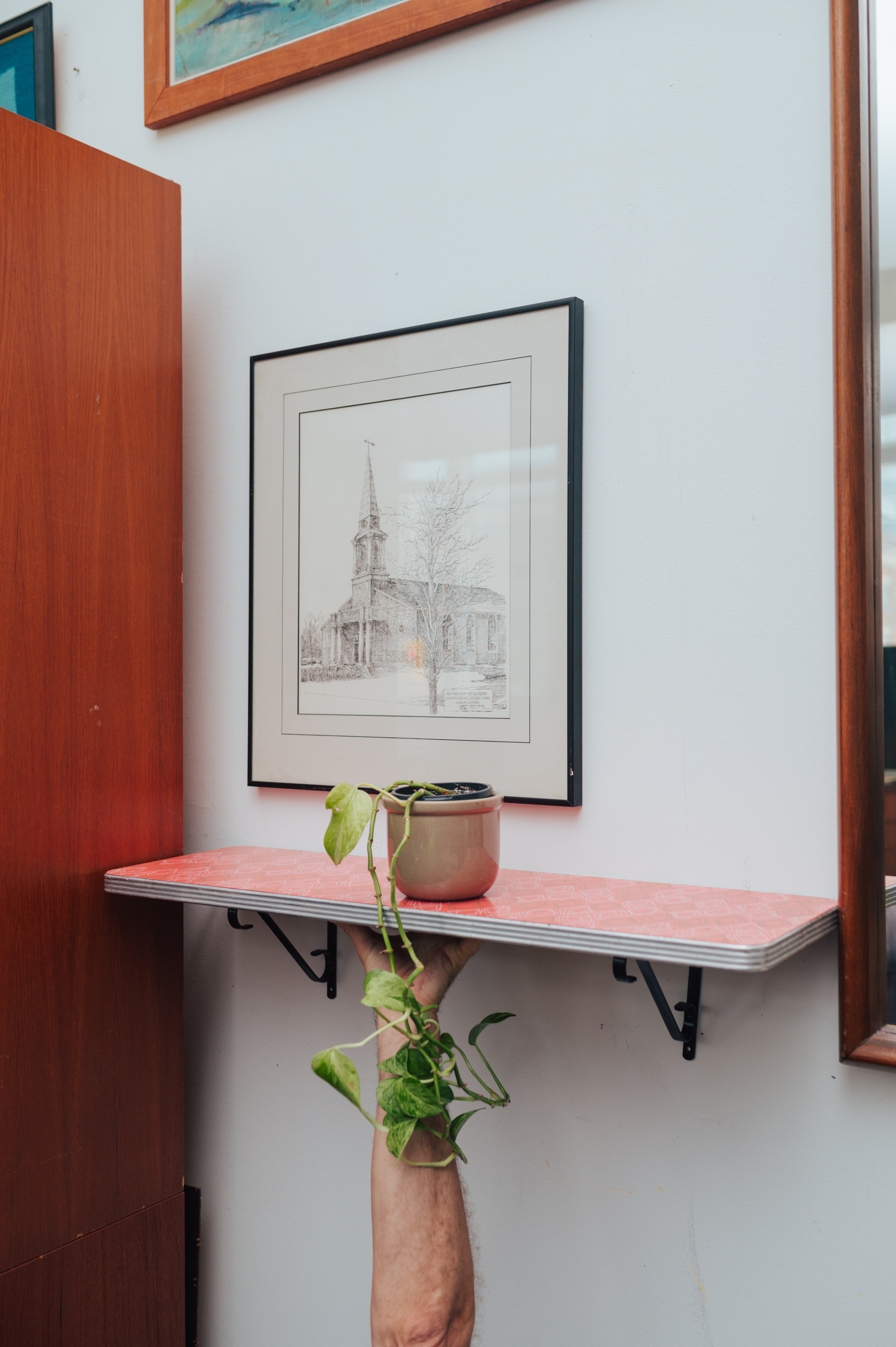 Atomic Era Vintage Wall Shelf - photo 3