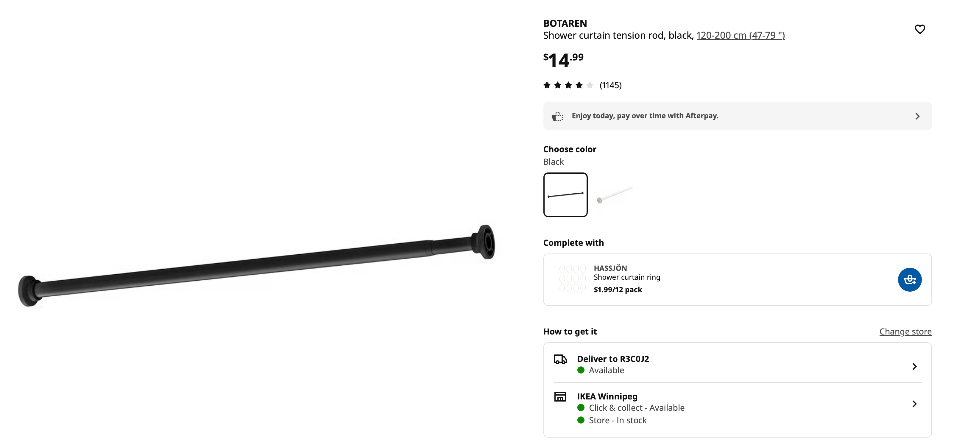 Tension rod for shower curtains - photo 4