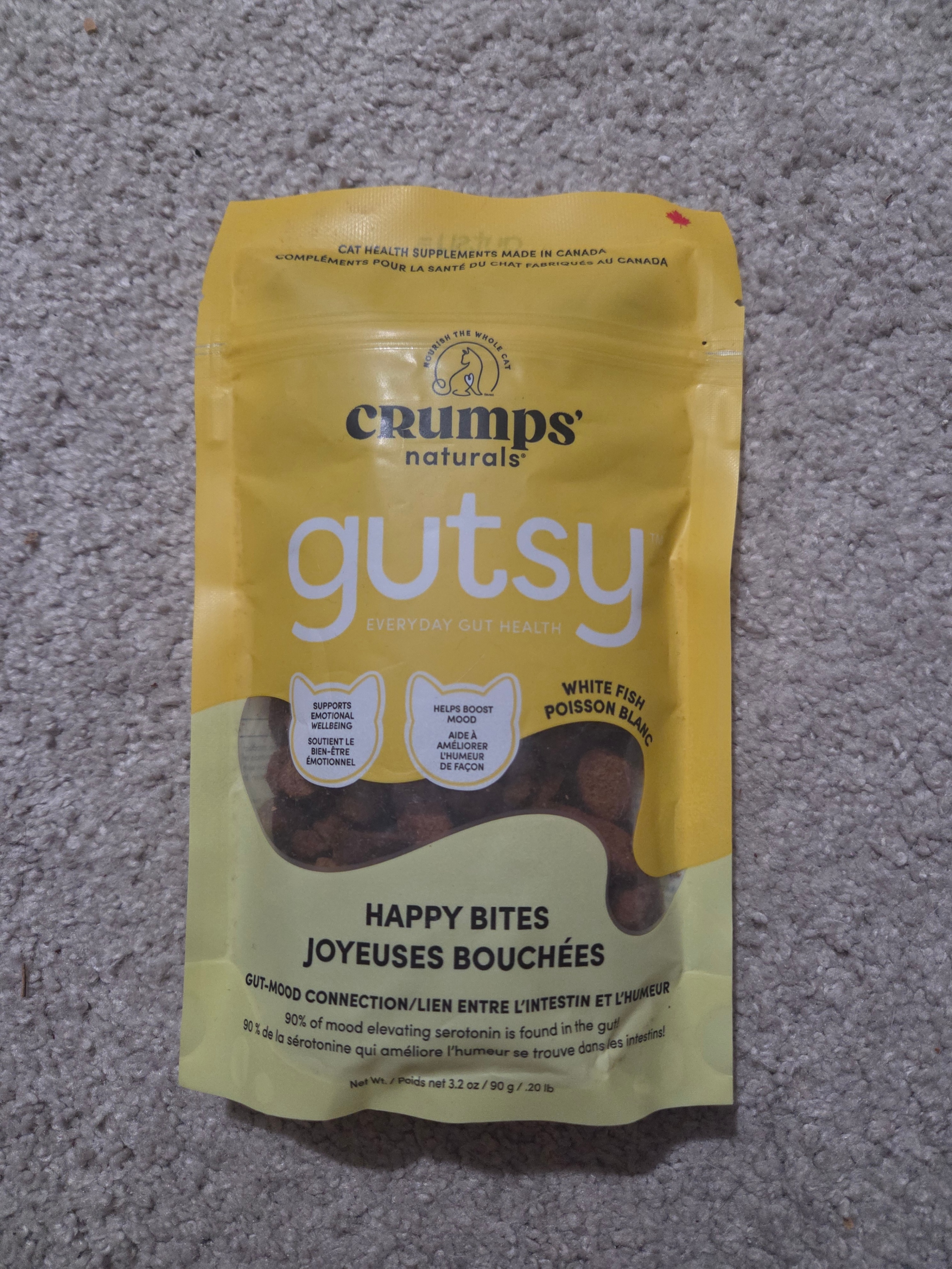 Crumps Naturals Gutsy Happy Bites Cat Treats White Fish 90g