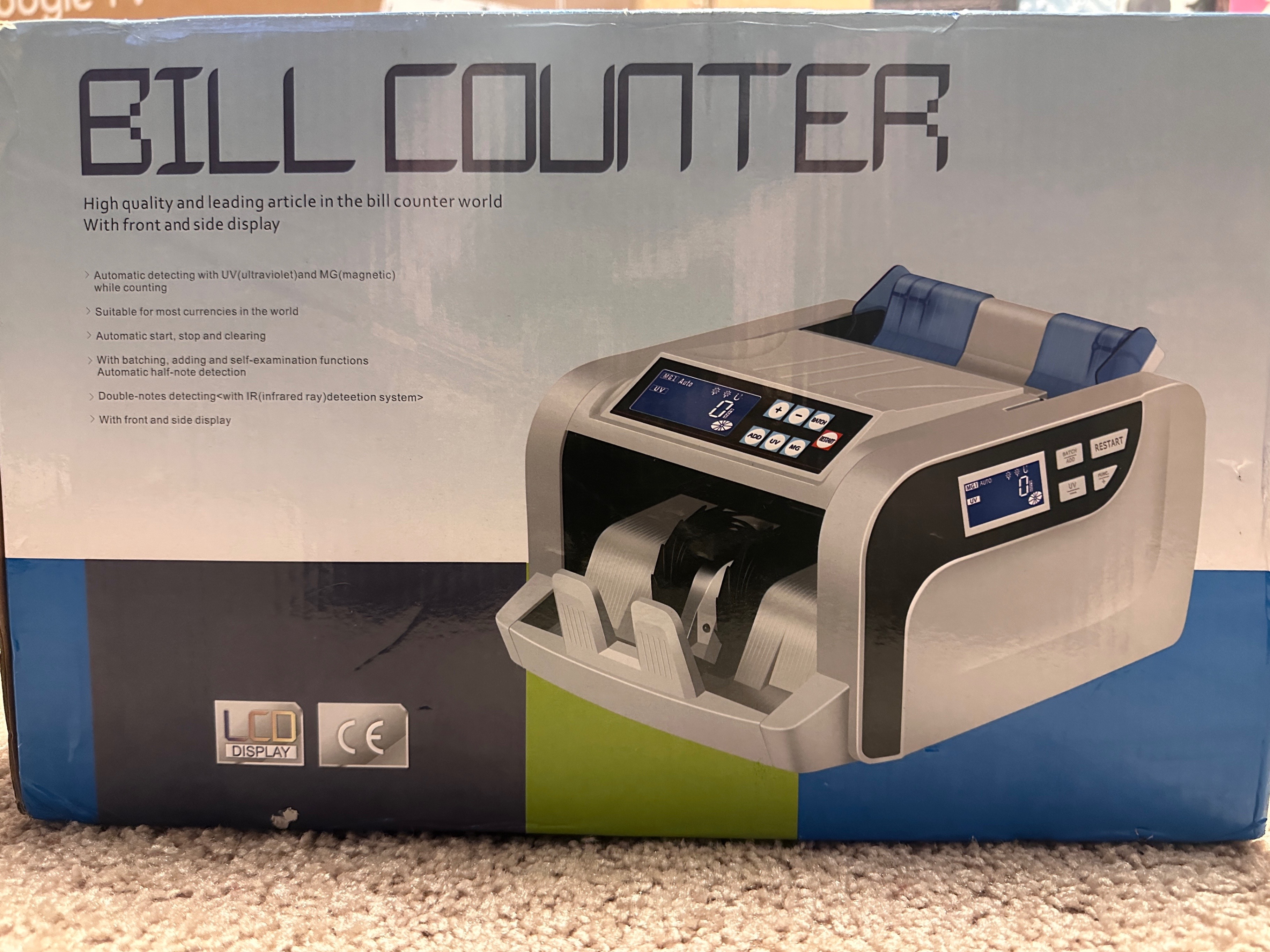 Money Counter Machine Dual-Display Currencies Counterfeit Detect - photo 2