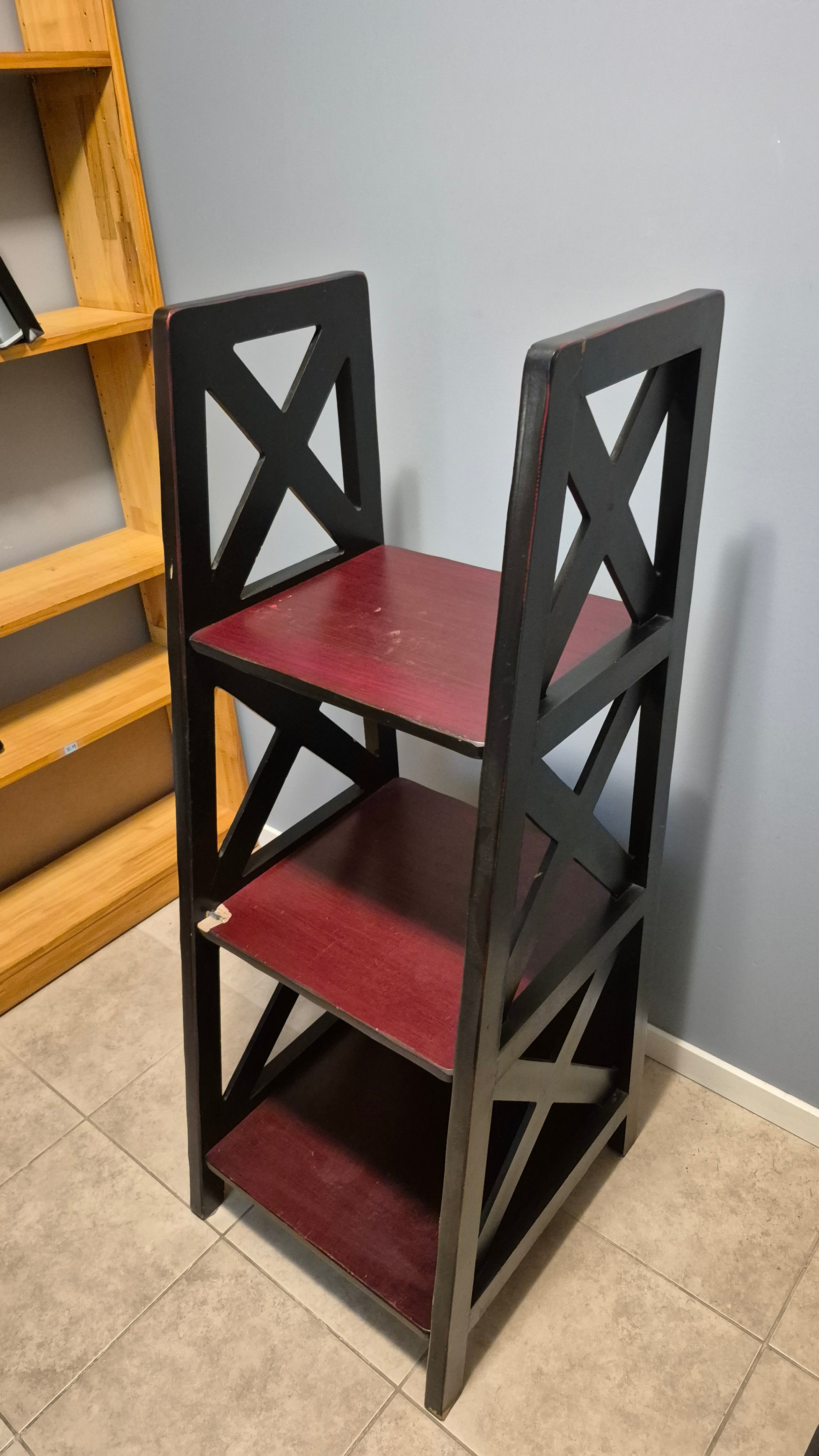 Dark Wood 3-Shelf Bookcase