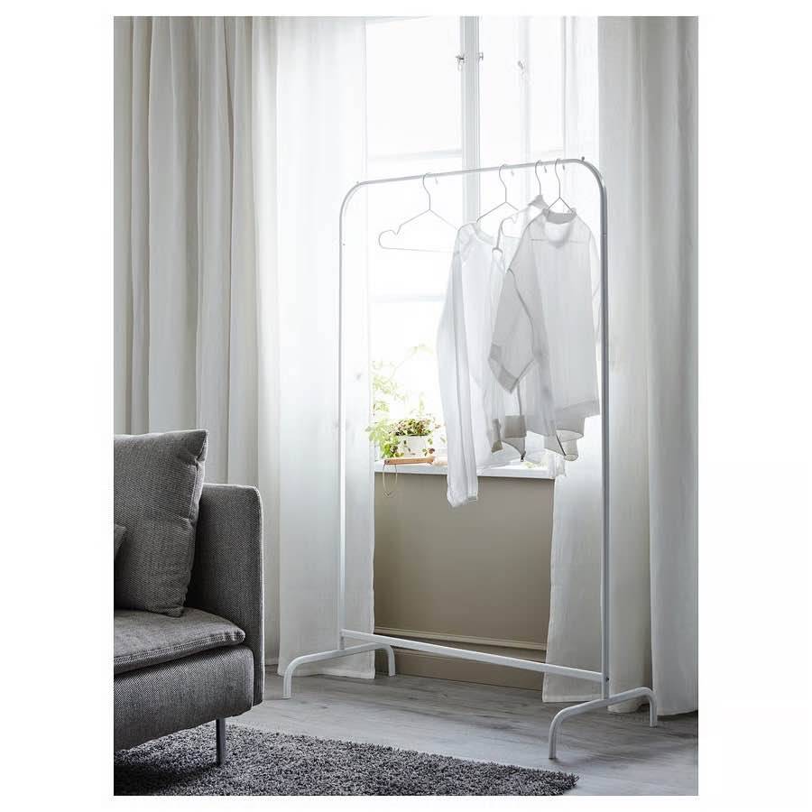 White Metal Garment Rack