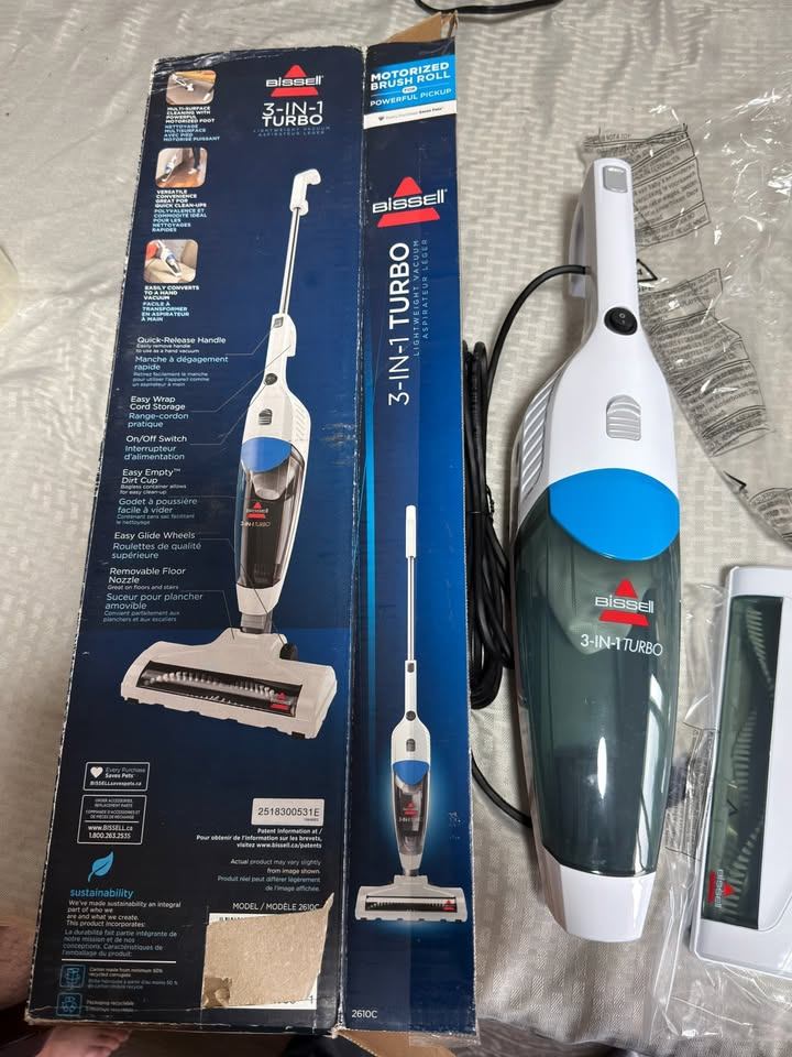 Bissell 3-in-1 Turbo Lightweight Stick Vacuum - Open Box