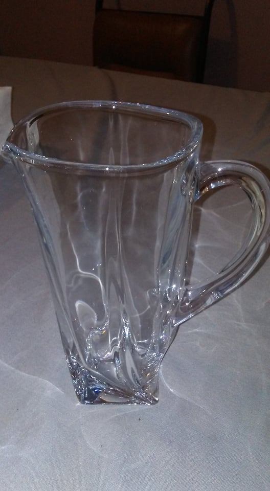 Bohemian Crystal Pitcher - 9 Inches