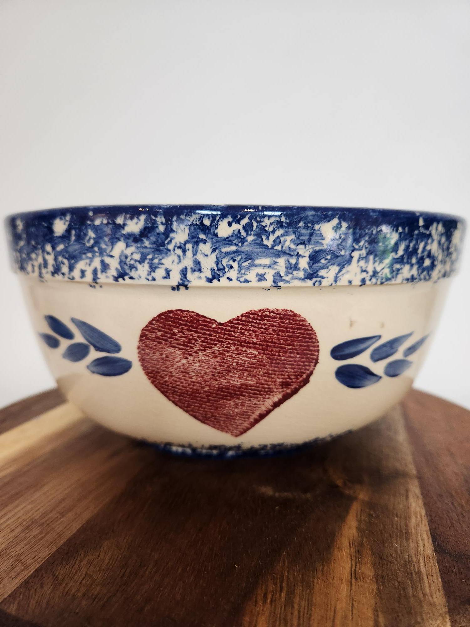 Vintage "Brothers Pottery" Bowl, Hand-decorated, Norwich ON