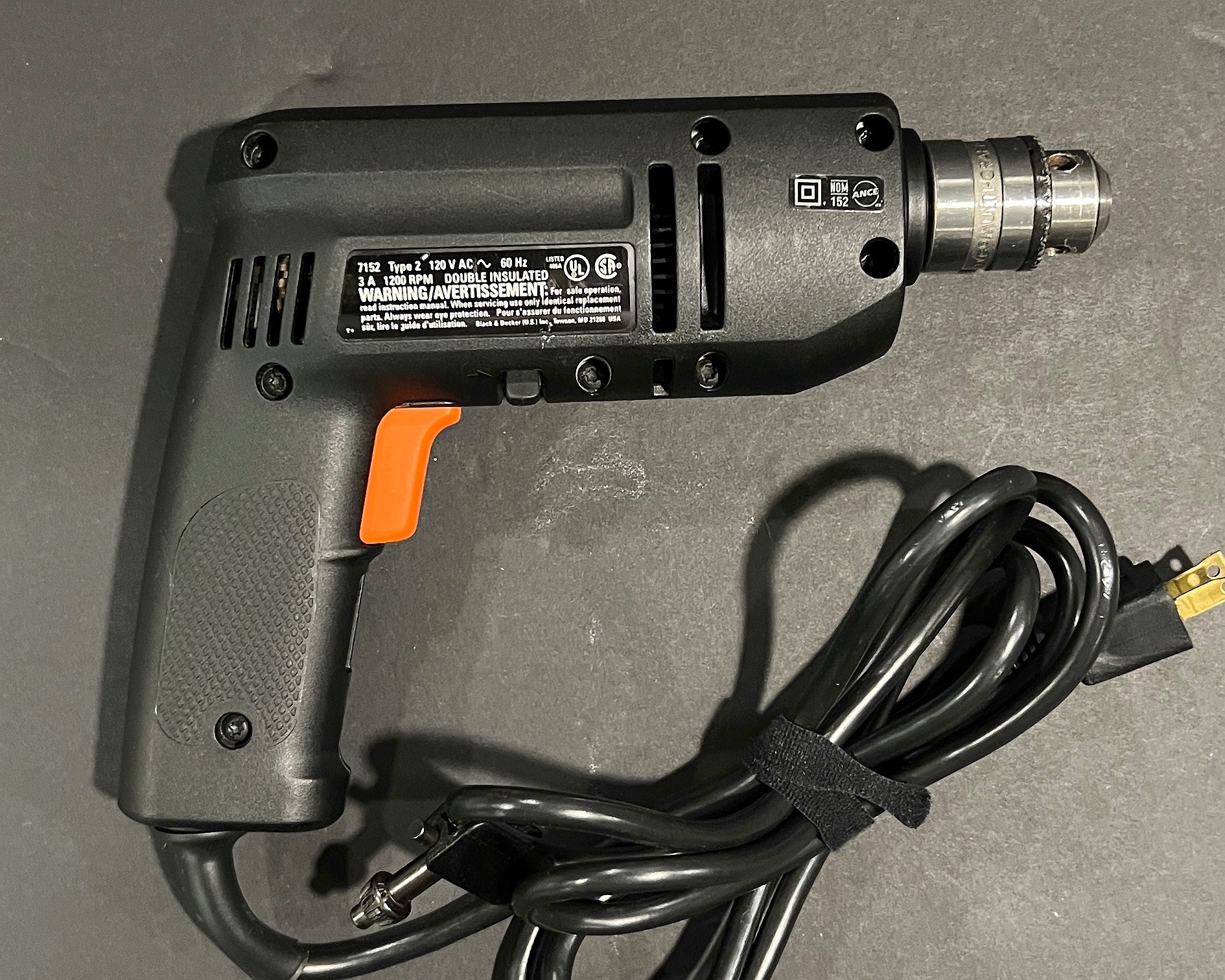 Black & Decker 3/8" Drill / Wired  - 7152 - photo 3