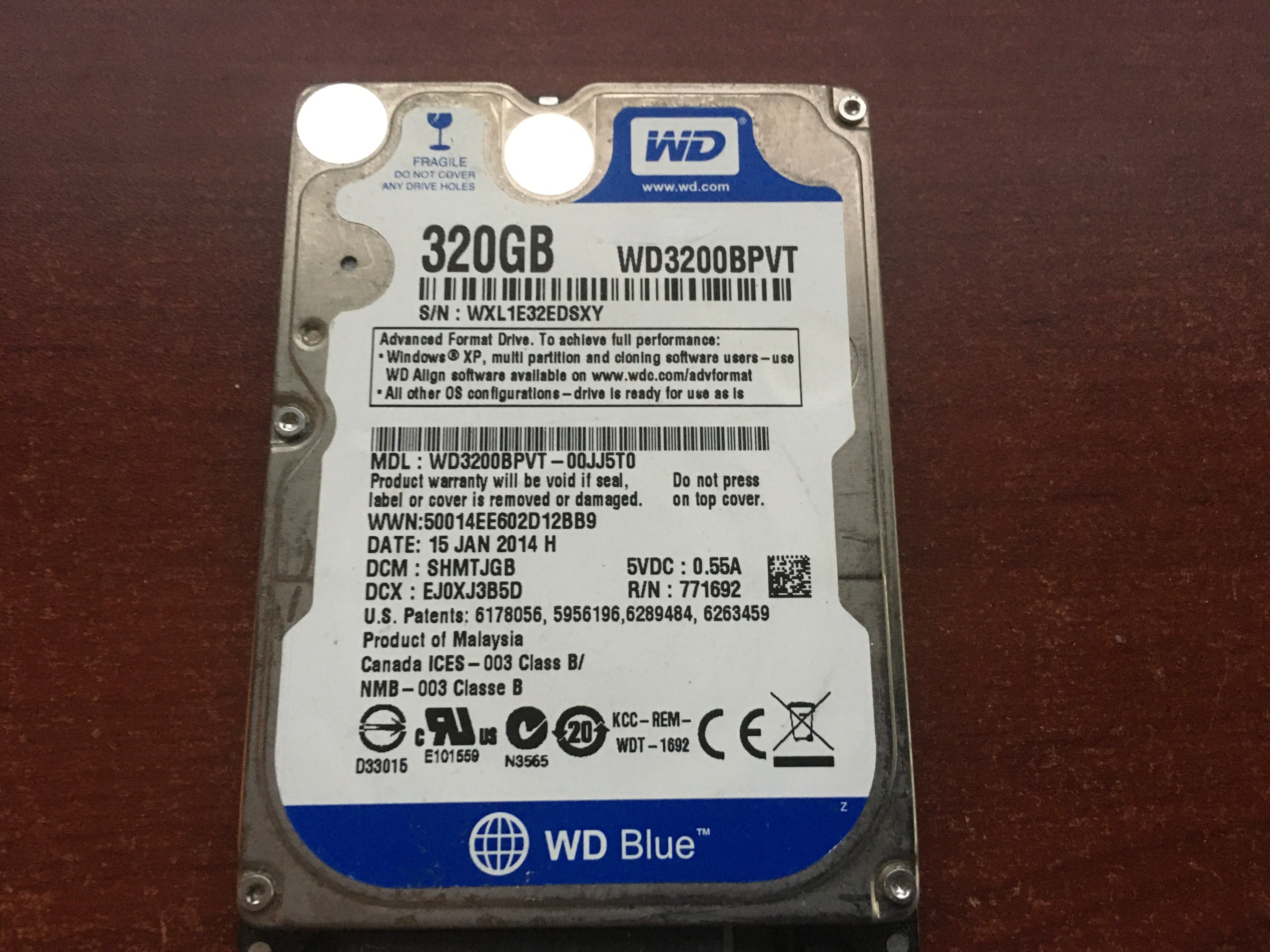 WD 320GB 3.5" Internal Hard Drive ps3