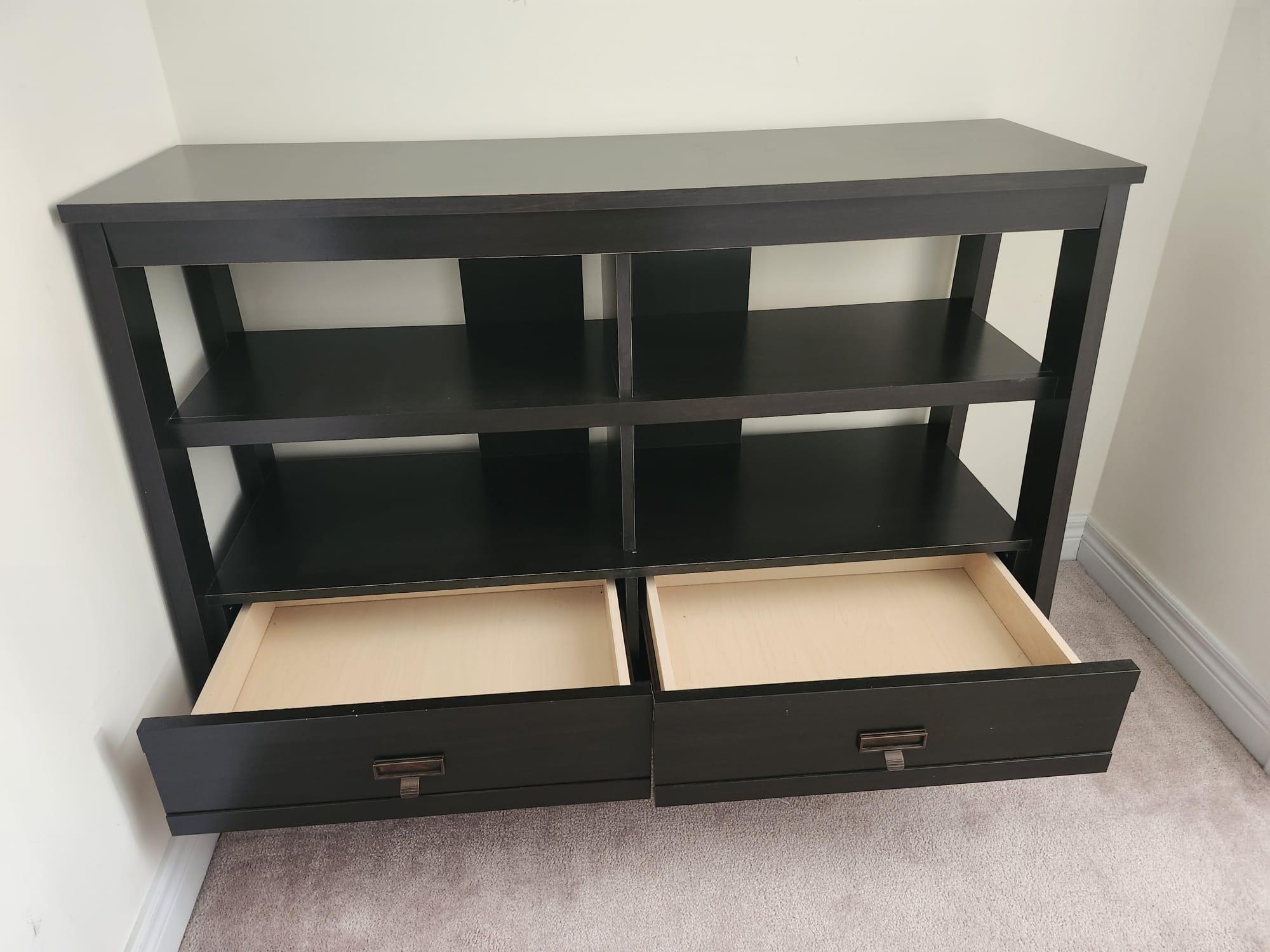TV Stand Black with two drawers - photo 2