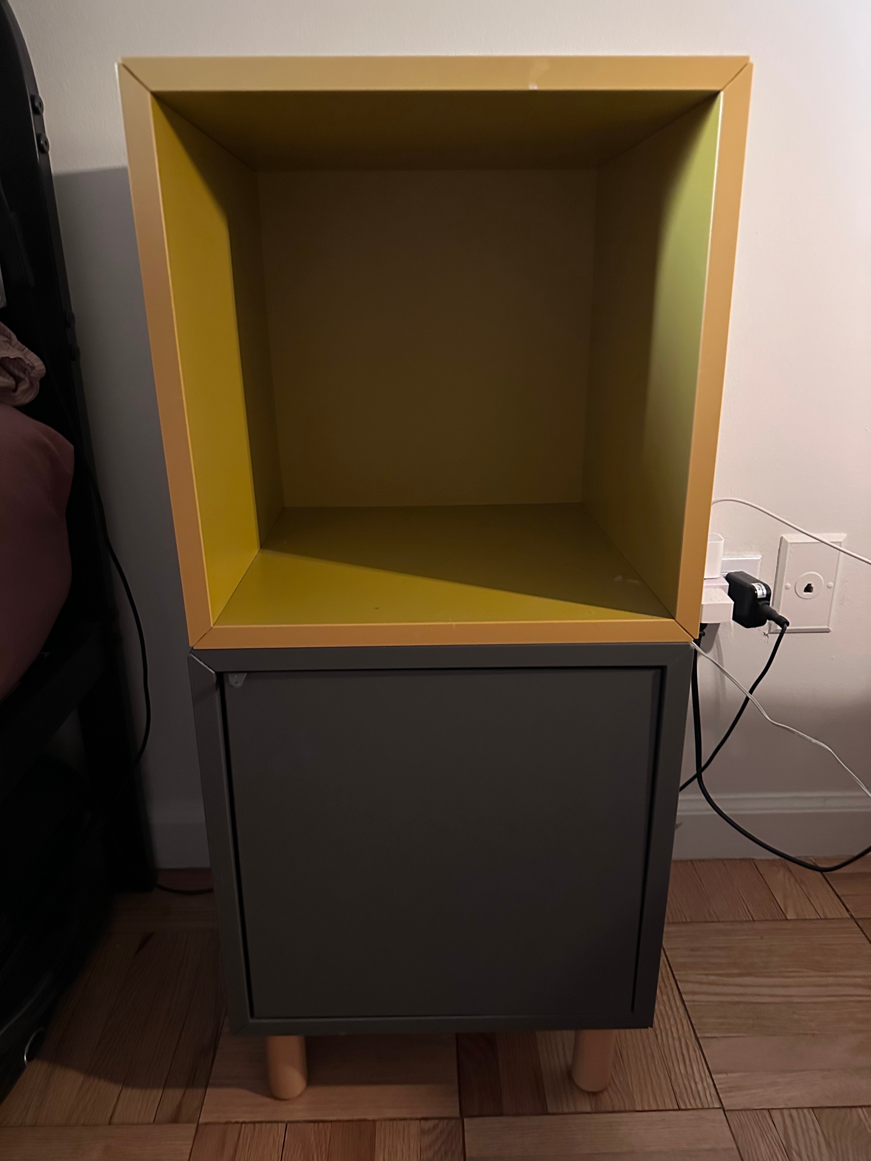 IKEA EKET cabinet, golden brown and dark grey